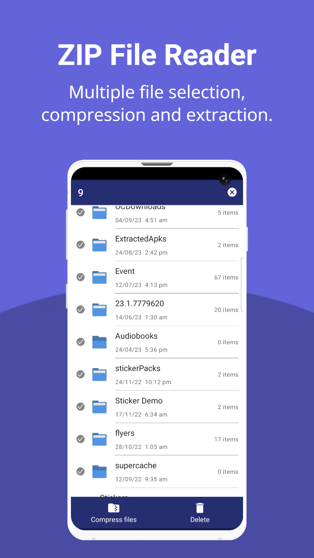 اسکرین شات 7 برنامه Zip File Extractor