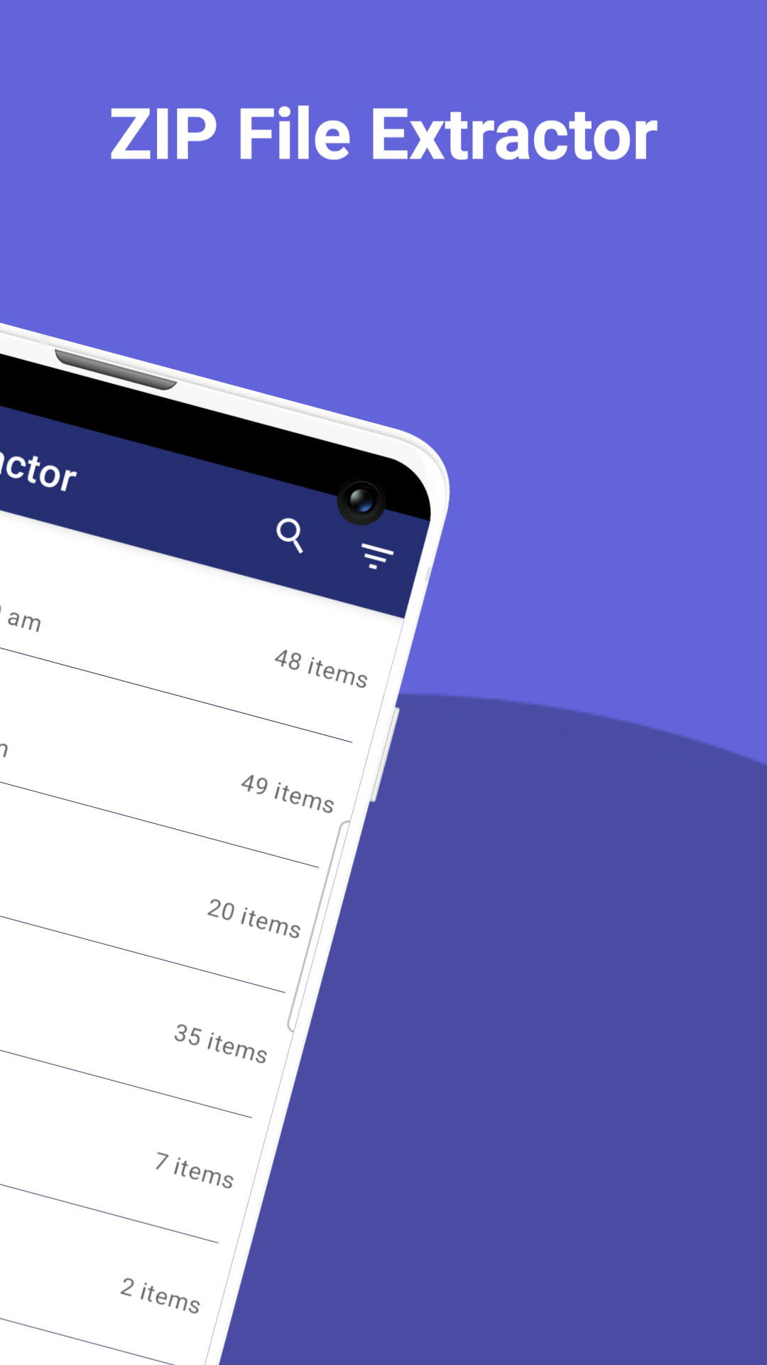 اسکرین شات 2 برنامه Zip File Extractor