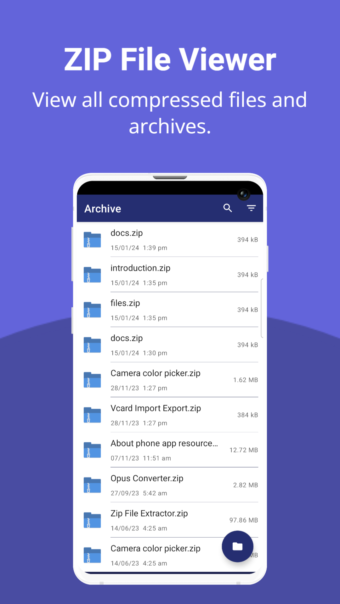 اسکرین شات 6 برنامه Zip File Extractor