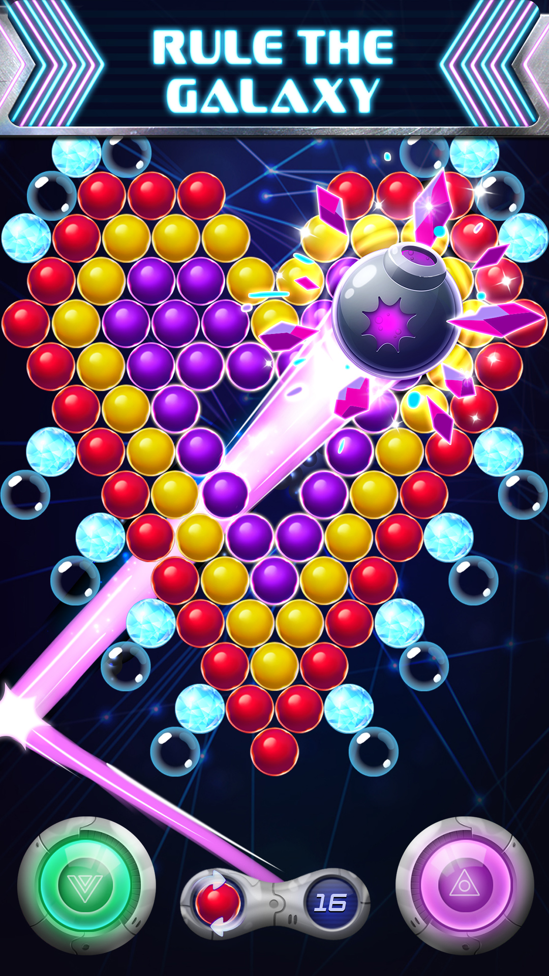 اسکرین شات 2 بازی Bubble Heroes Galaxy