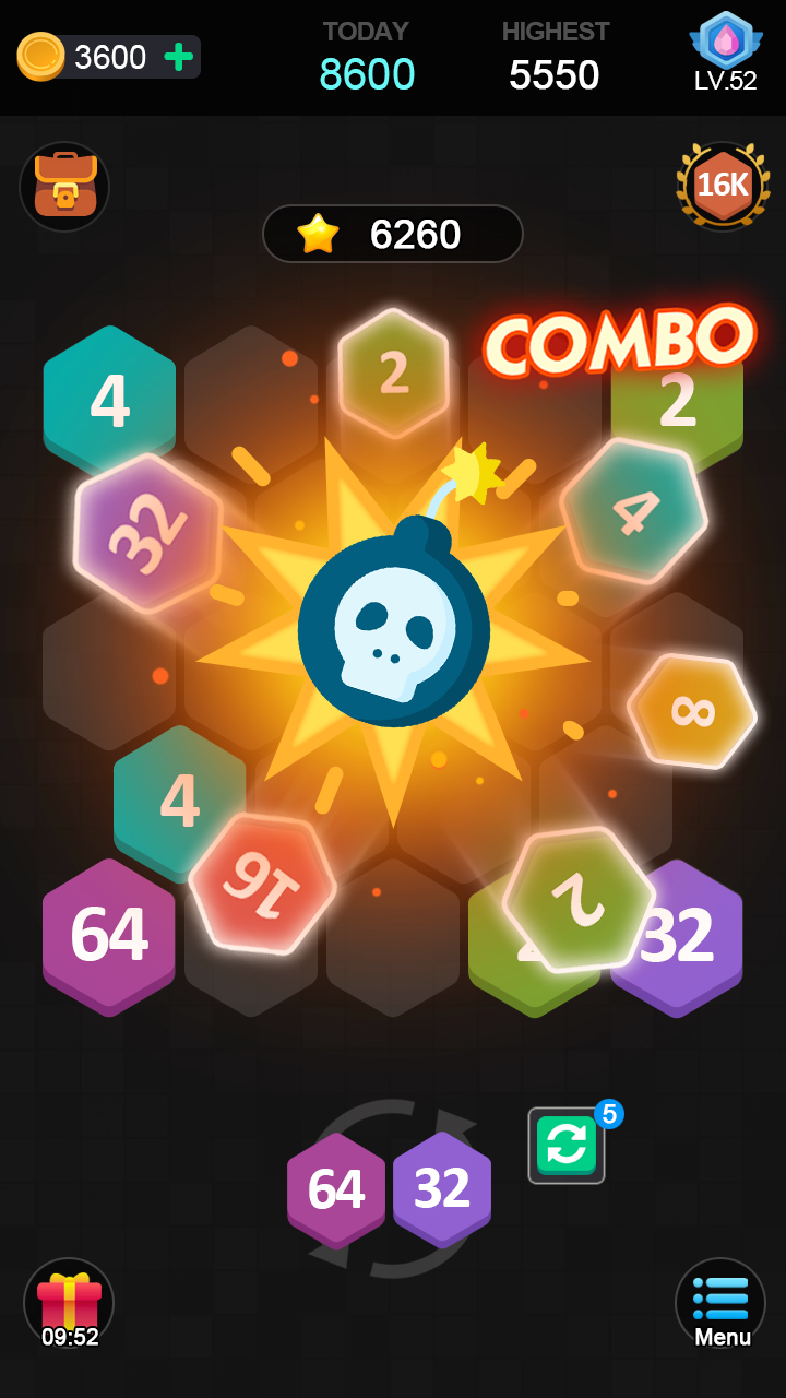 اسکرین شات 4 بازی Merge puzzle - Hexa