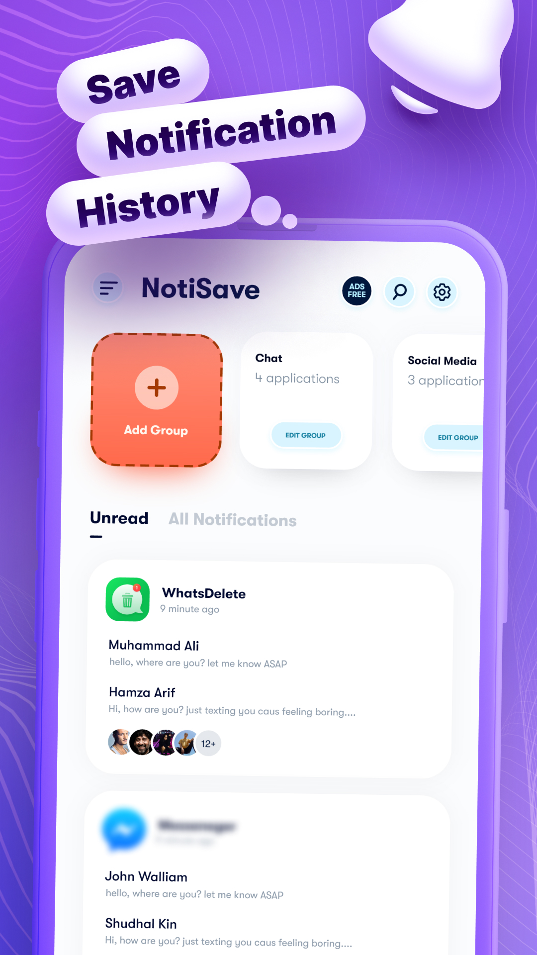 اسکرین شات 2 برنامه NotiSaver: Notification Log