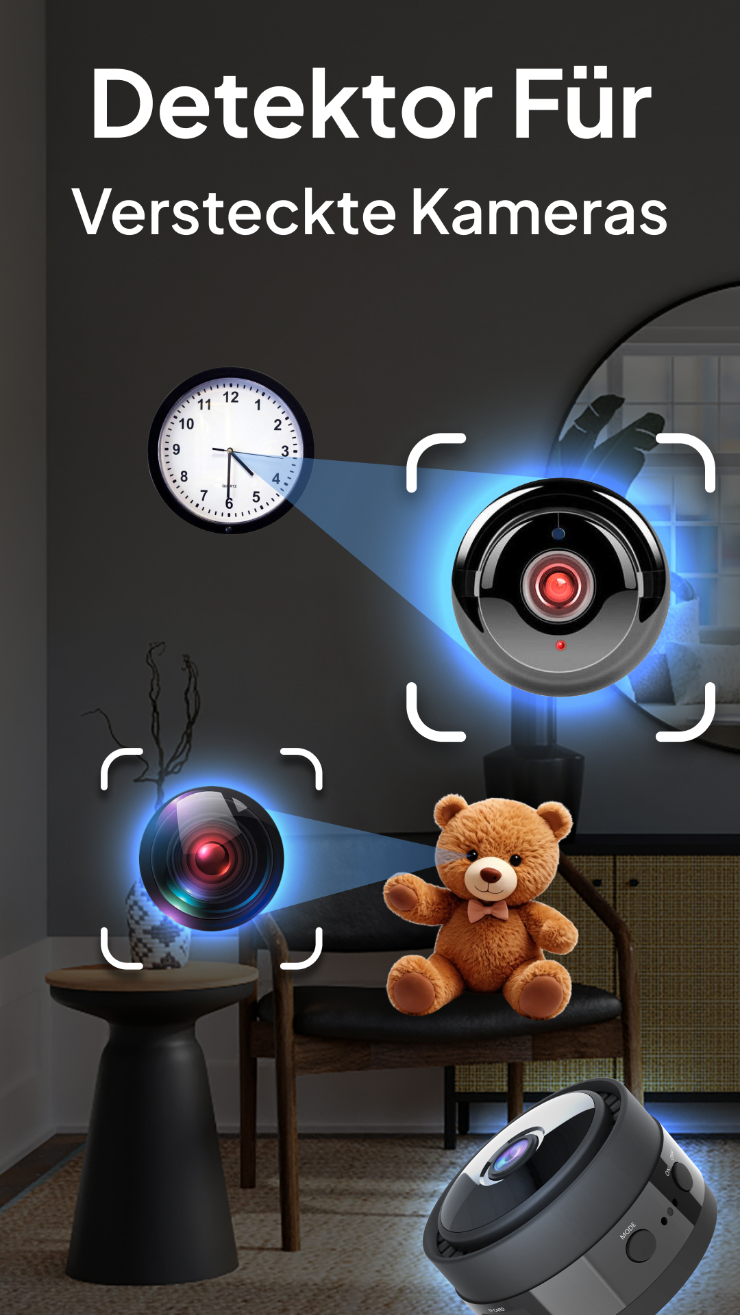 اسکرین شات 1 برنامه Detektor versteckte Kameras