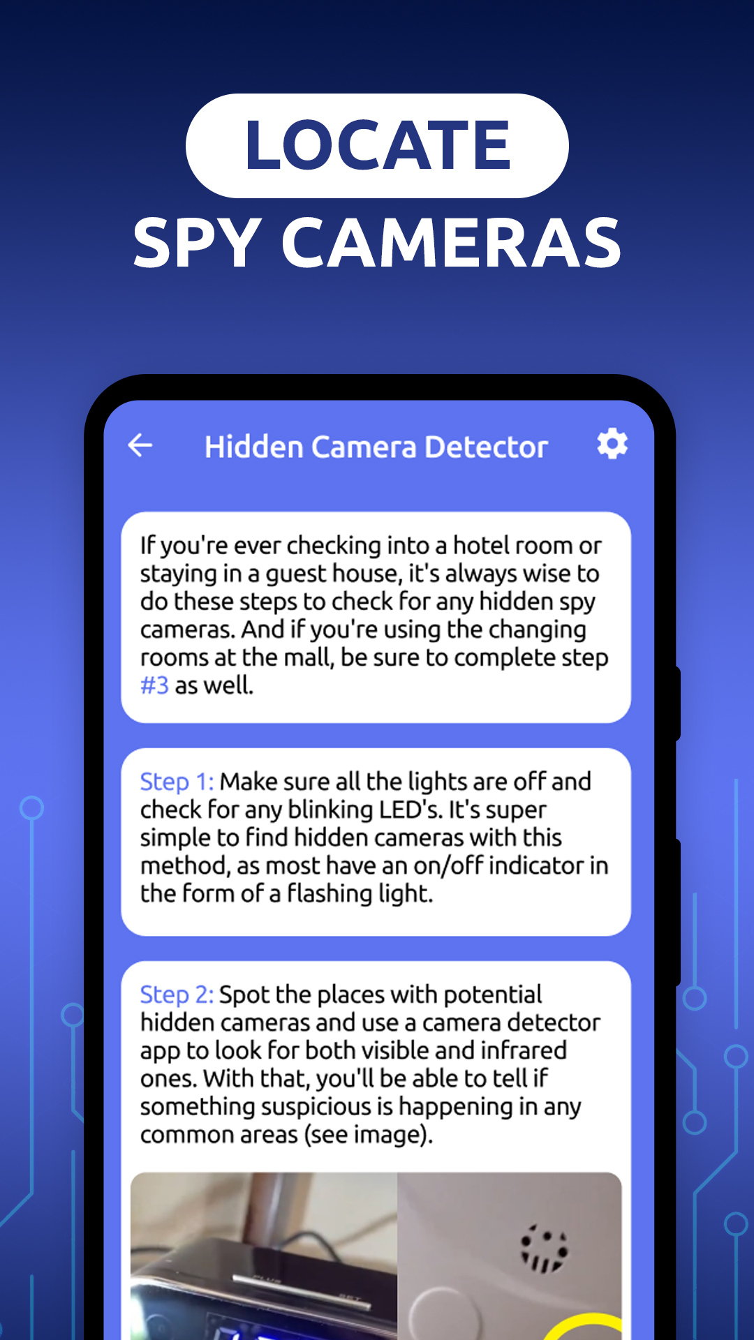 اسکرین شات 6 برنامه Hidden Device Camera Detector