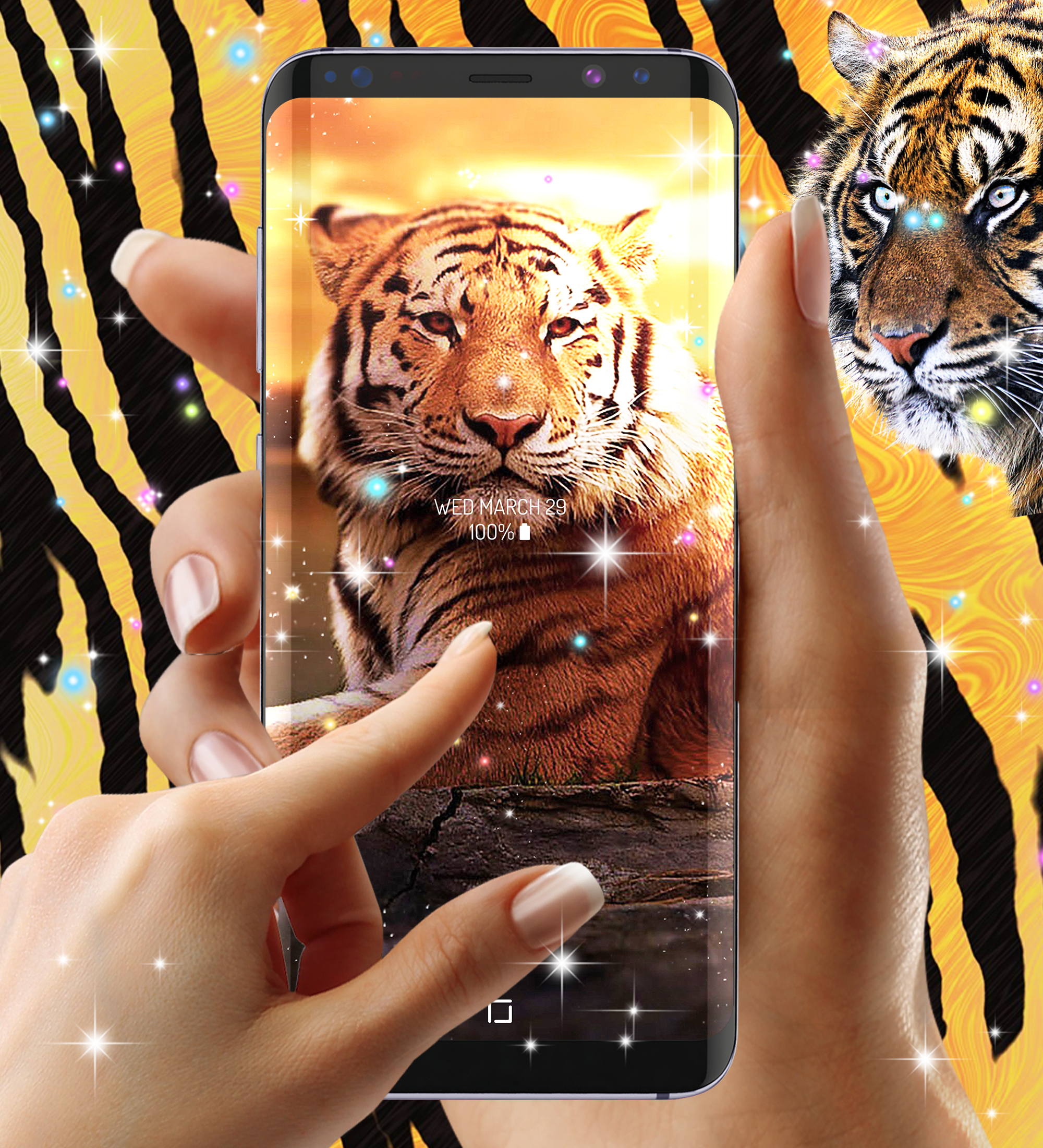 اسکرین شات 8 برنامه Tiger live wallpaper
