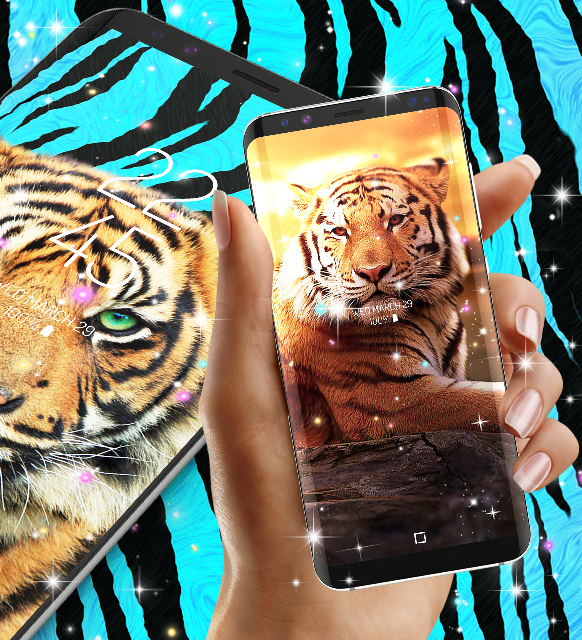 اسکرین شات 4 برنامه Tiger live wallpaper