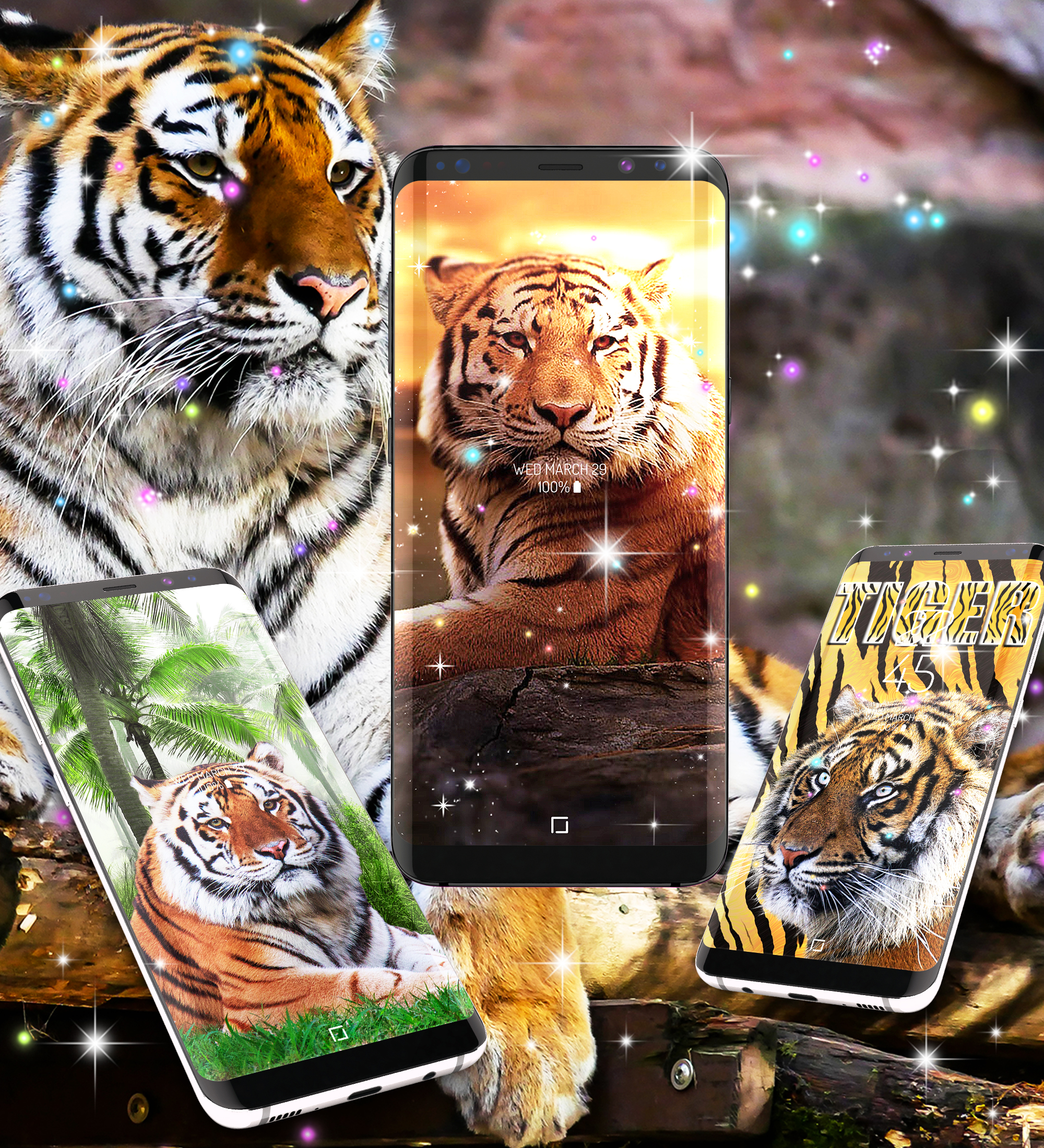 اسکرین شات 7 برنامه Tiger live wallpaper
