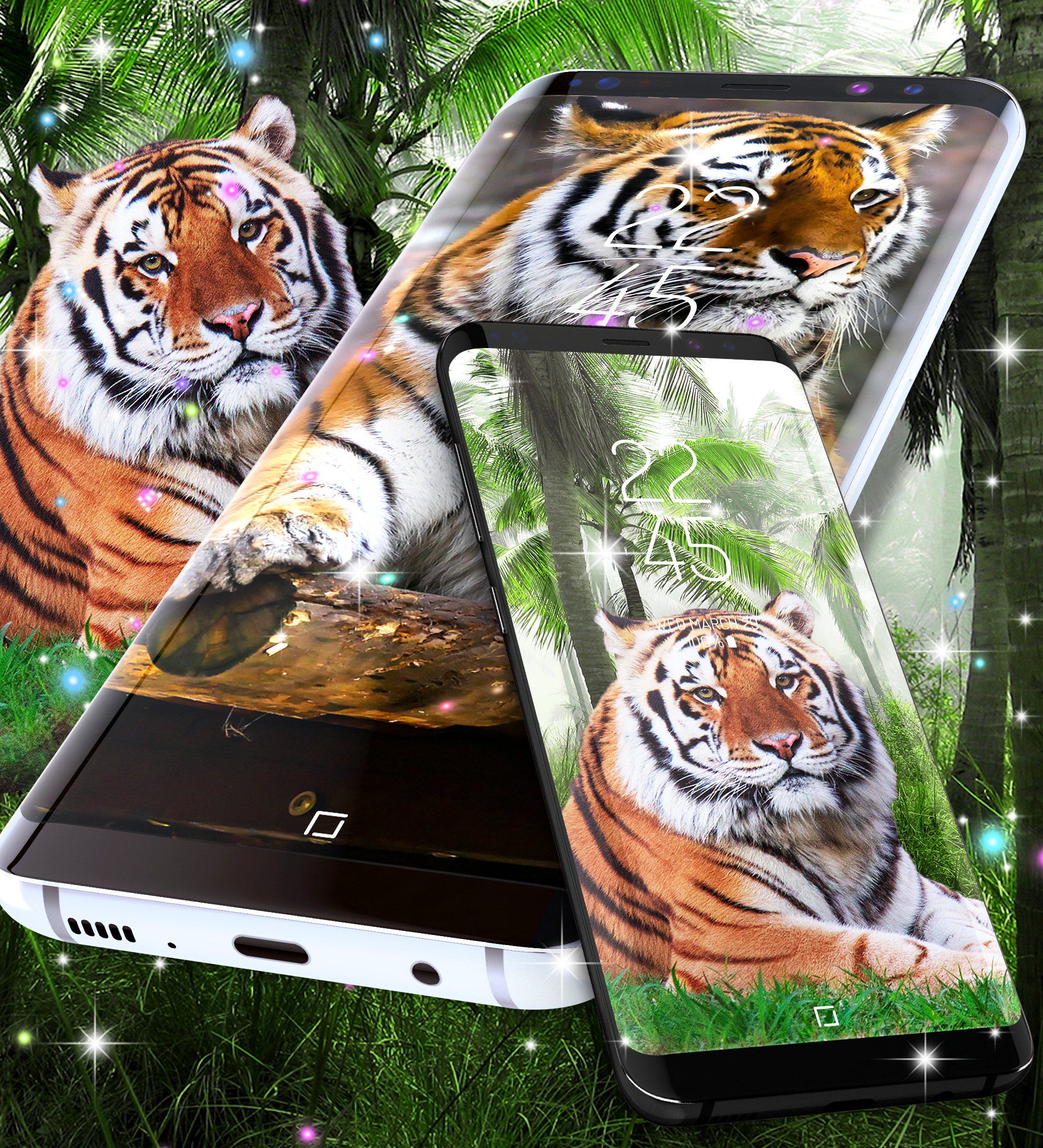 اسکرین شات 5 برنامه Tiger live wallpaper