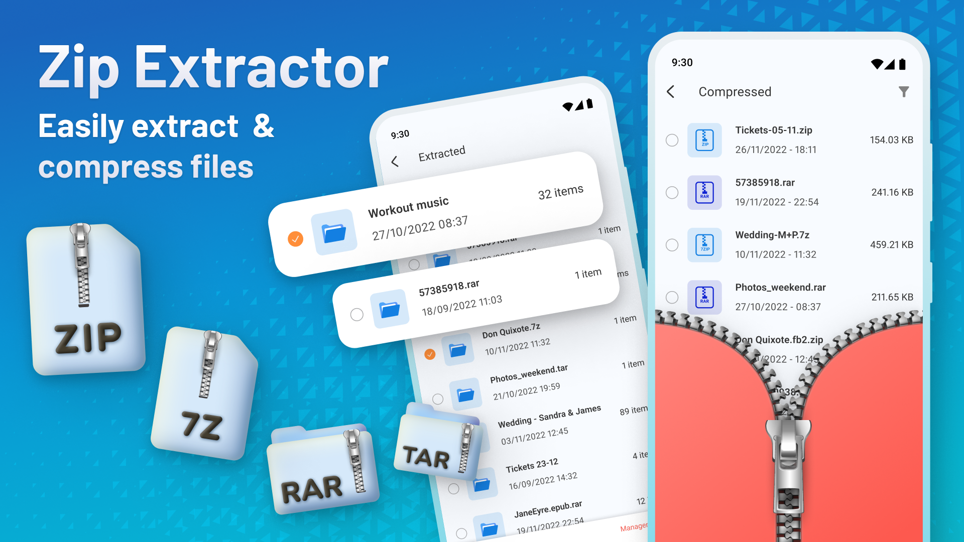 اسکرین شات 1 برنامه Zip Extractor - UnZIP & UnRAR