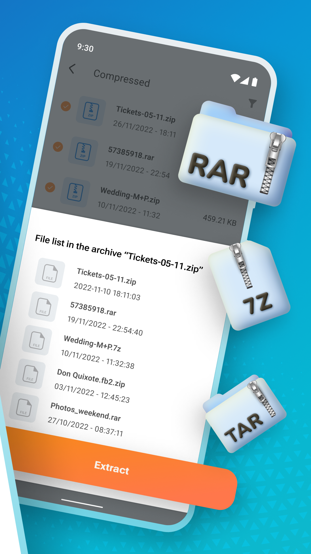 اسکرین شات 5 برنامه Zip Extractor - UnZIP & UnRAR
