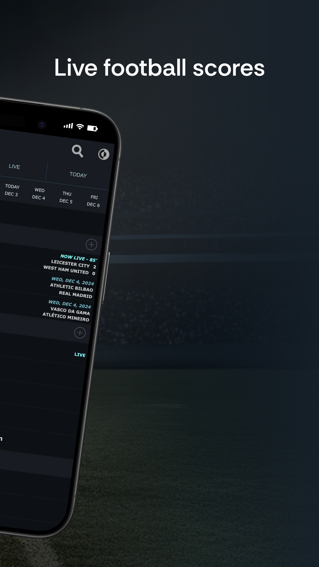 اسکرین شات 2 برنامه Football Live Scores