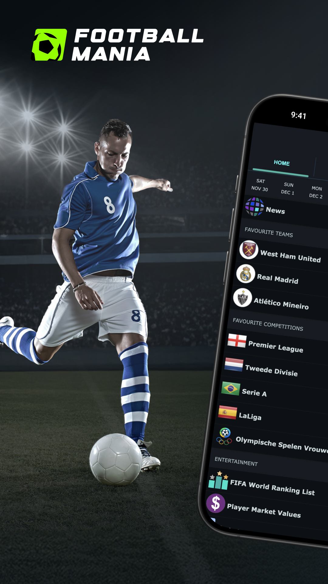 اسکرین شات 1 برنامه Football Live Scores