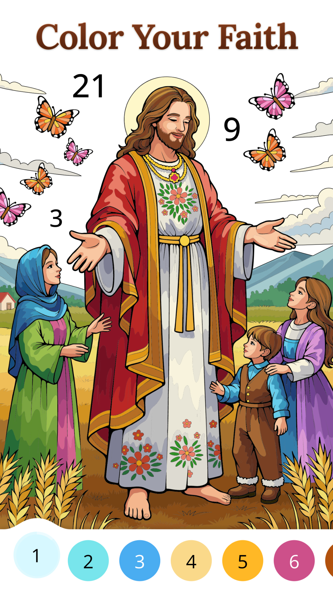 اسکرین شات 3 بازی Bible Coloring Paint By Number