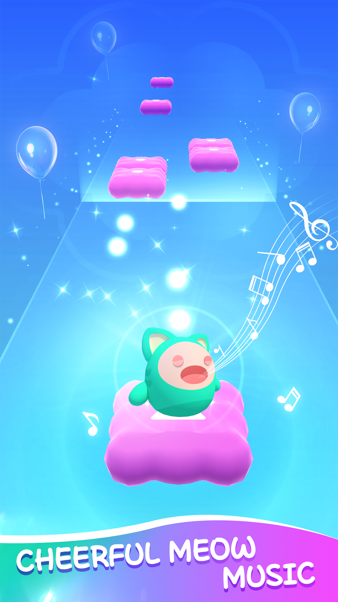 اسکرین شات 3 بازی Meow Hop: Cute Cats & Music