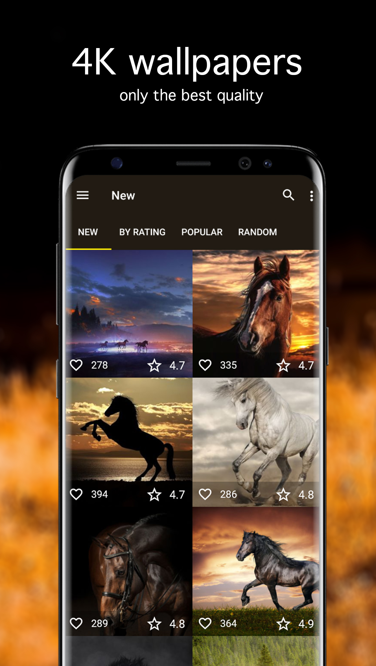 اسکرین شات 2 برنامه Horse Wallpapers 4K