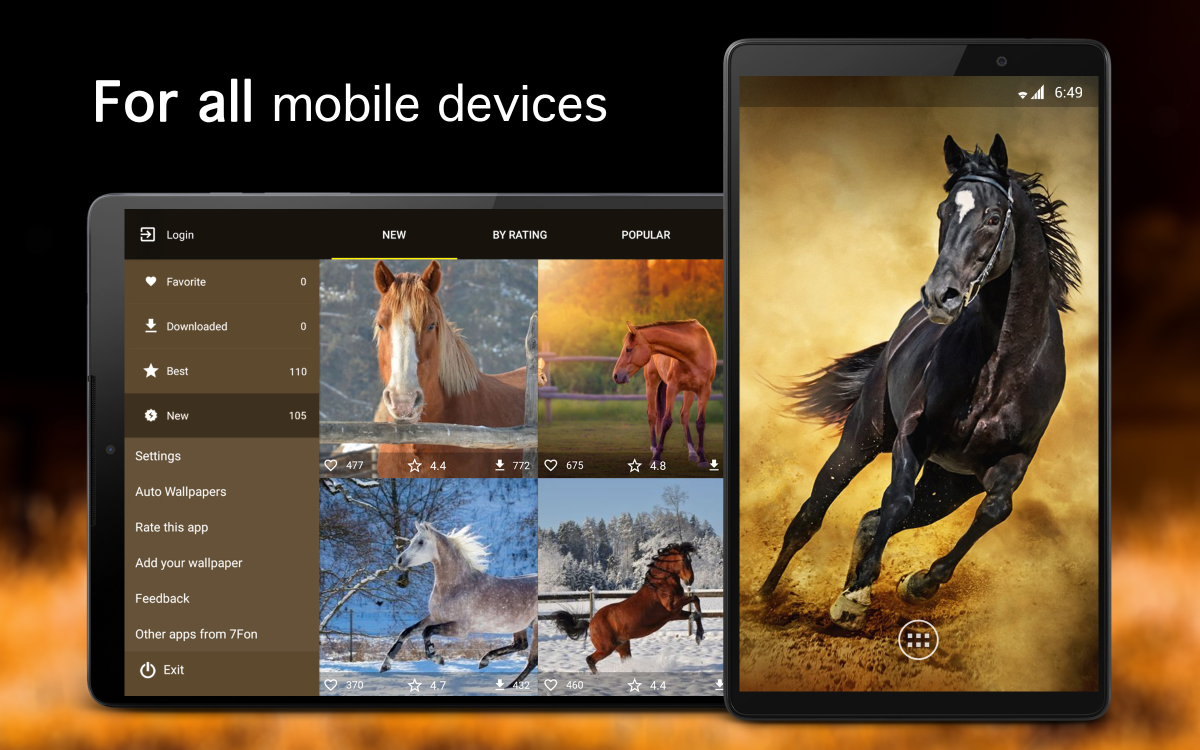 اسکرین شات 6 برنامه Horse Wallpapers 4K