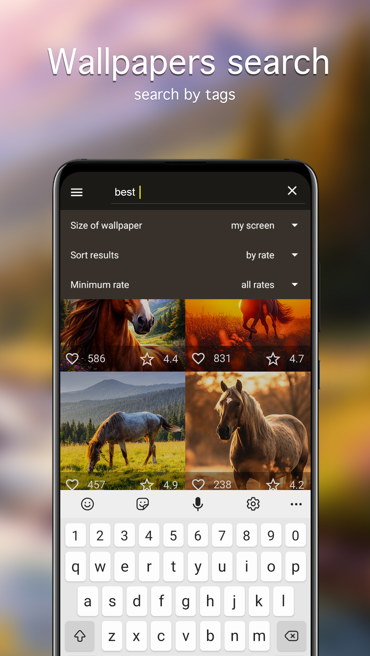 اسکرین شات 3 برنامه Horse Wallpapers 4K