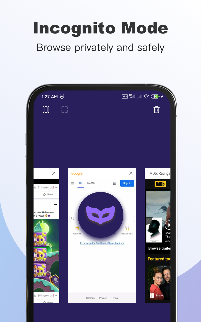 اسکرین شات 4 برنامه Fiery Browser - Fast & Private