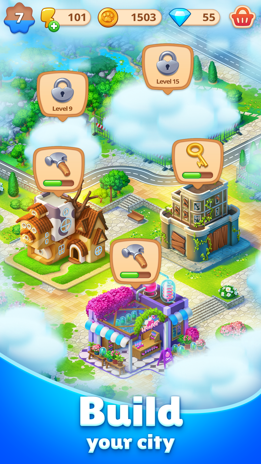 اسکرین شات 4 بازی Happy Town: Merge Adventure