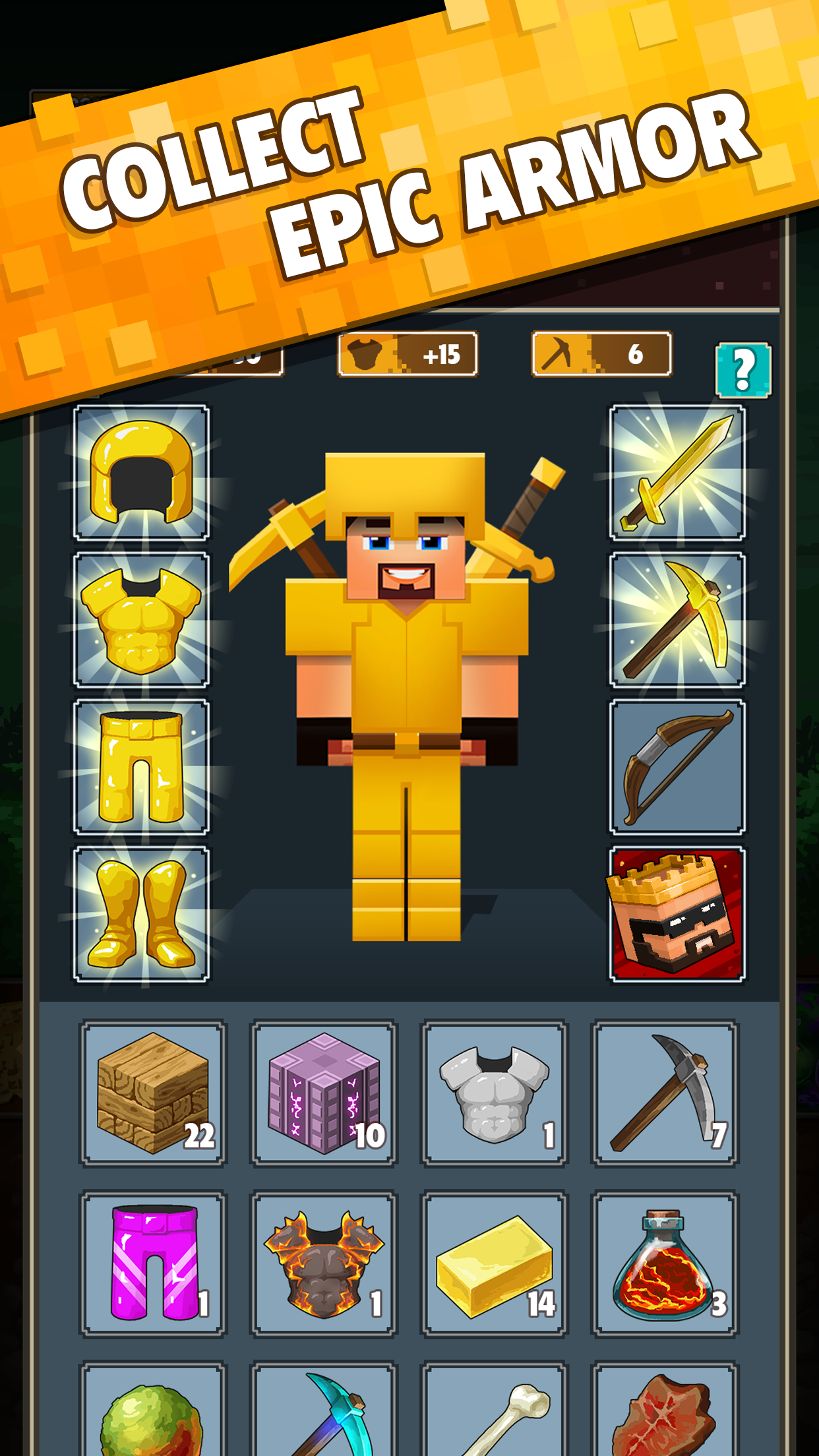 اسکرین شات 4 بازی Minetap 3D: Idle-Merge RPG