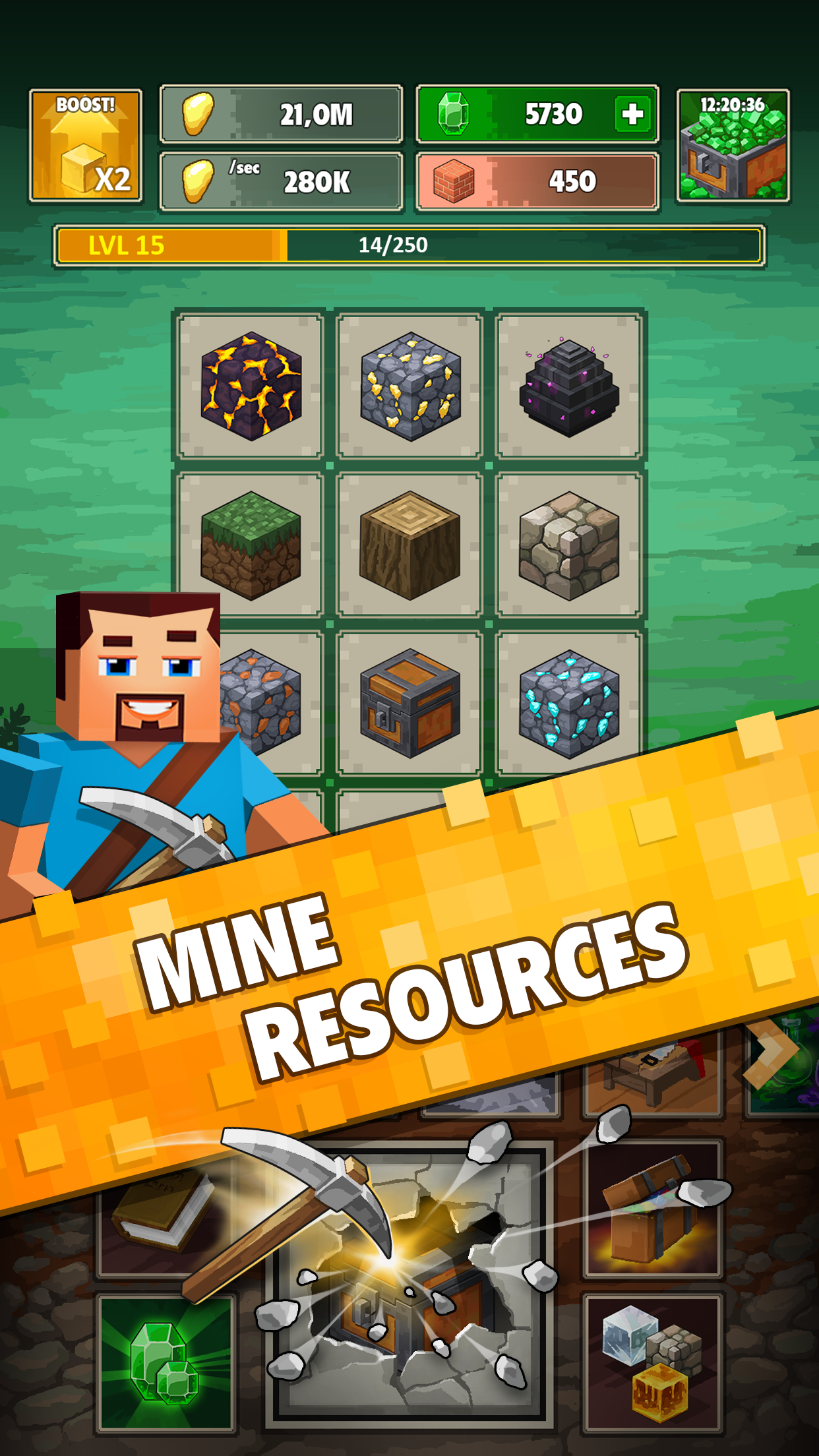 اسکرین شات 1 بازی Minetap 3D: Idle-Merge RPG