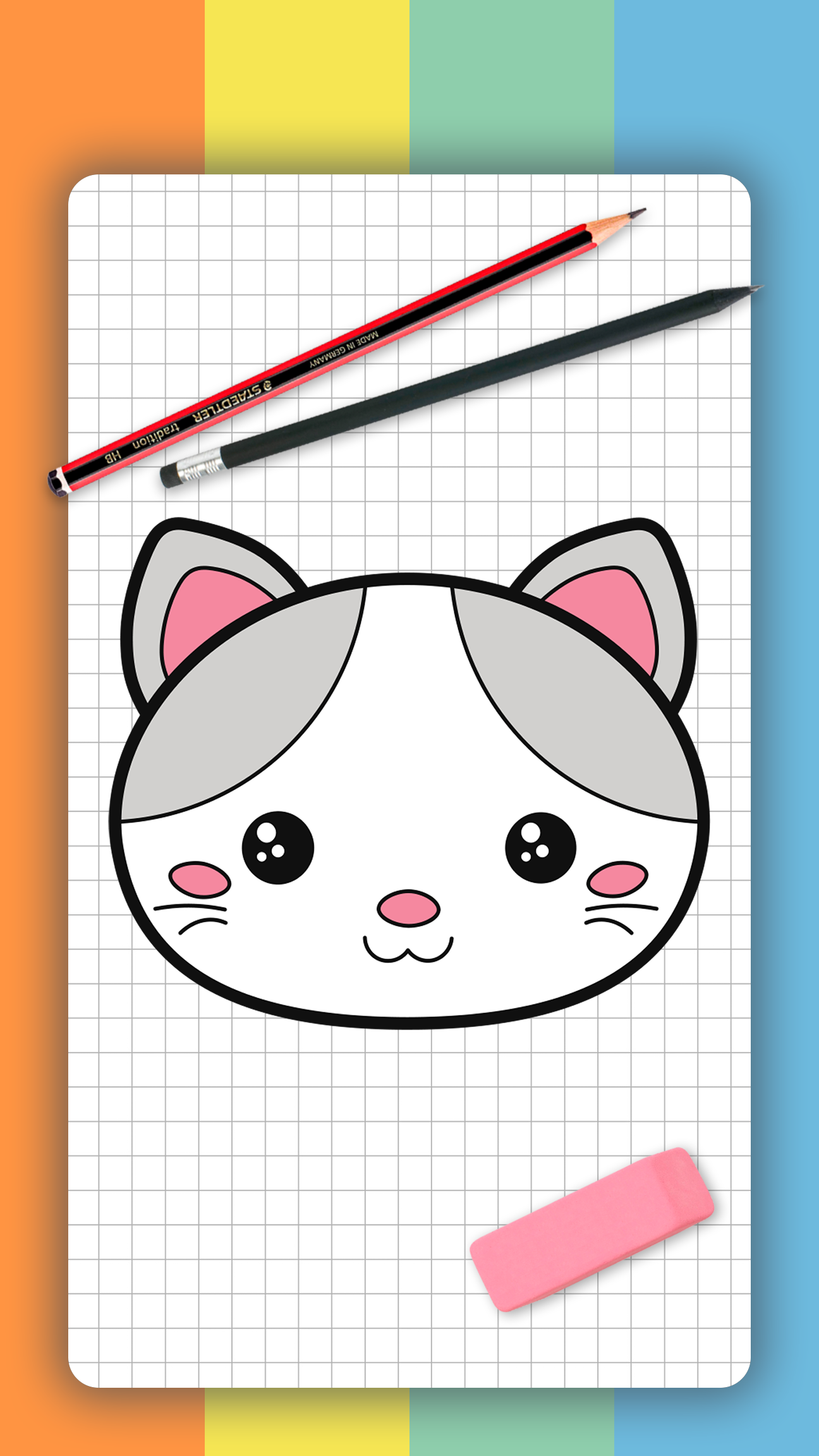 اسکرین شات 1 برنامه How to draw cute animals