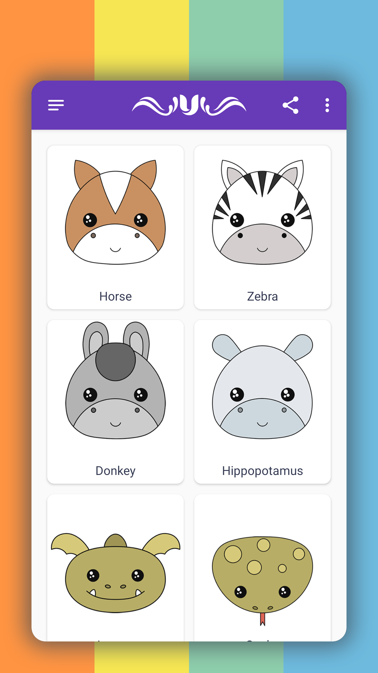 اسکرین شات 5 برنامه How to draw cute animals