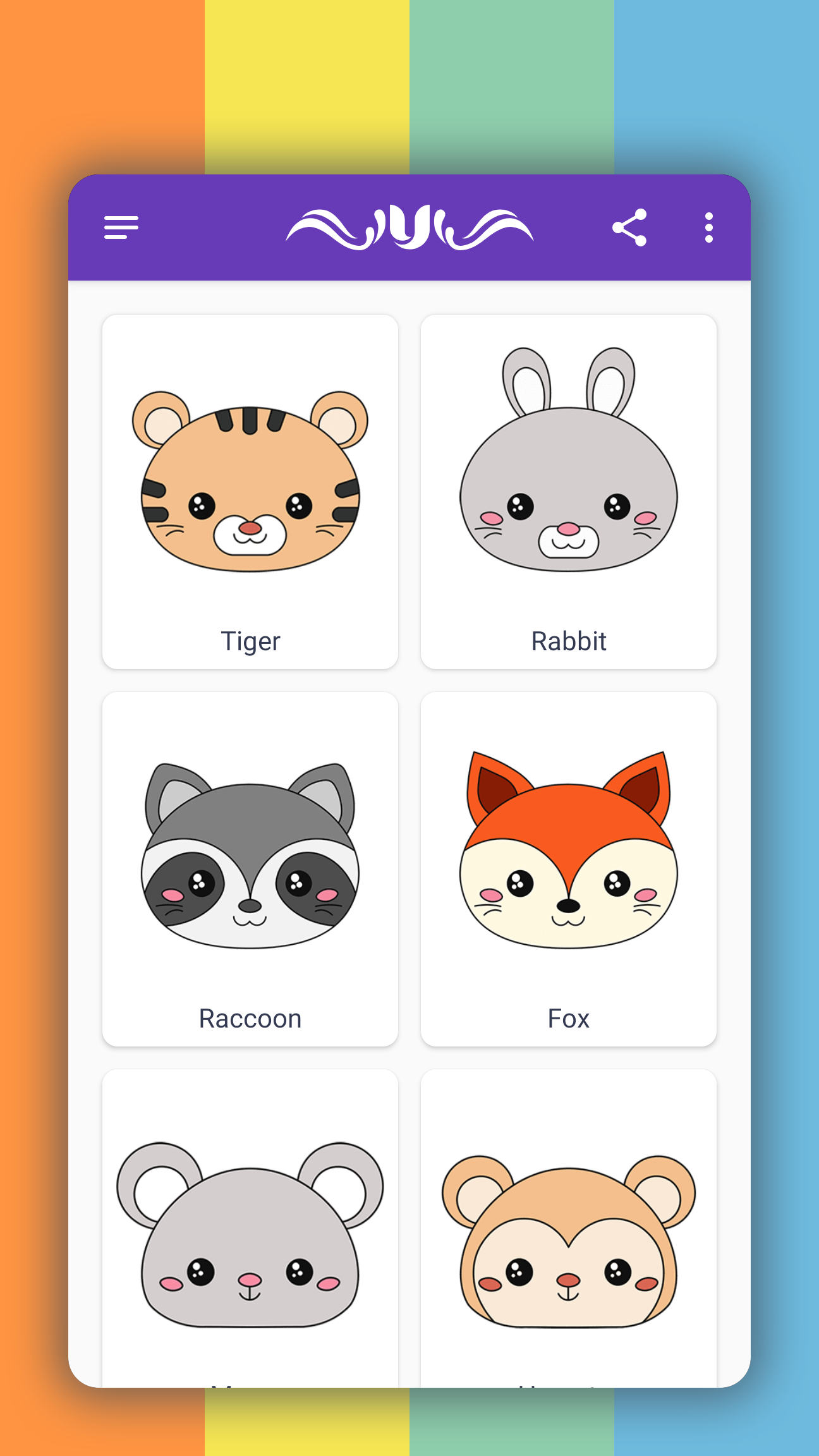 اسکرین شات 4 برنامه How to draw cute animals
