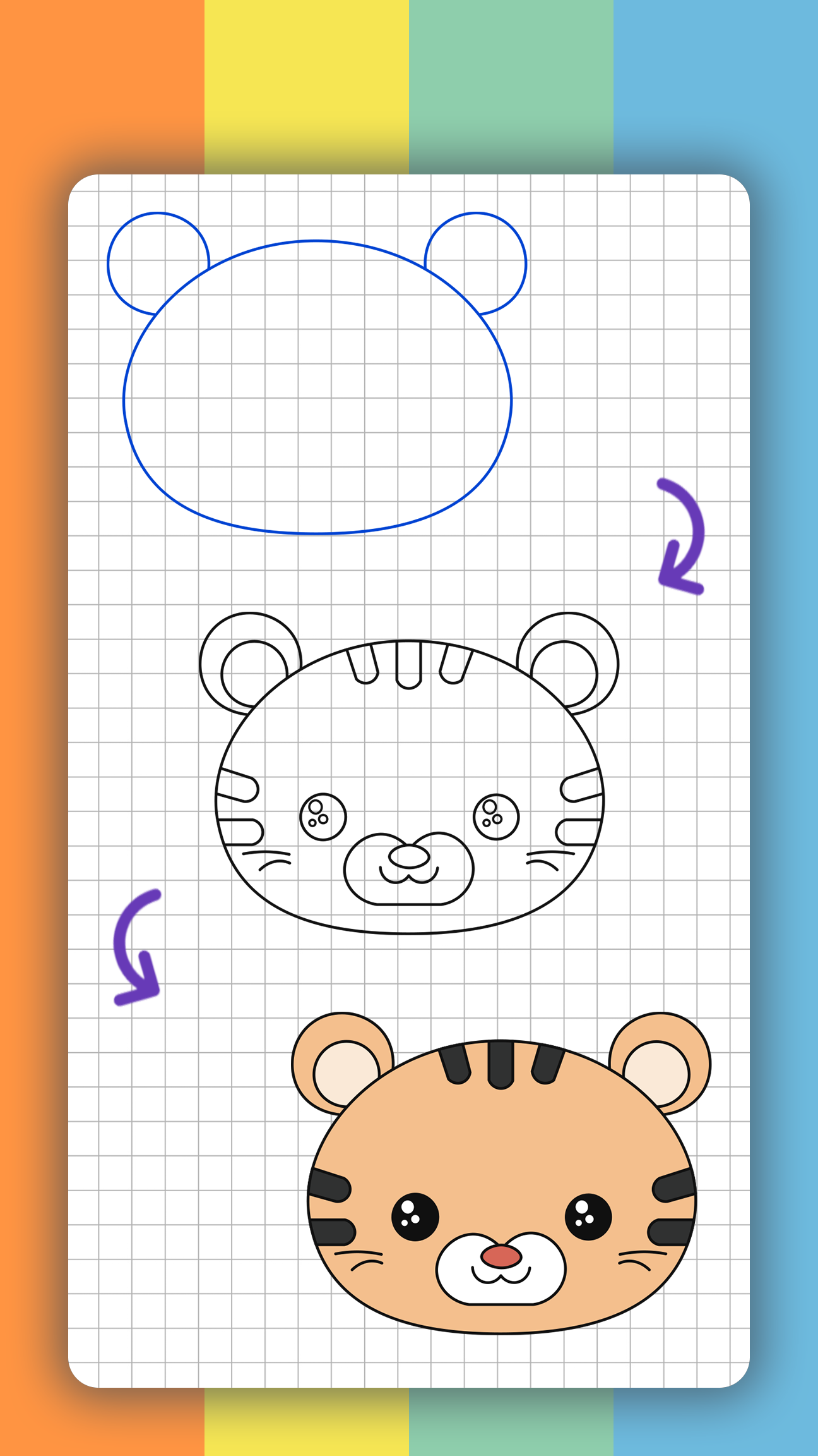اسکرین شات 6 برنامه How to draw cute animals