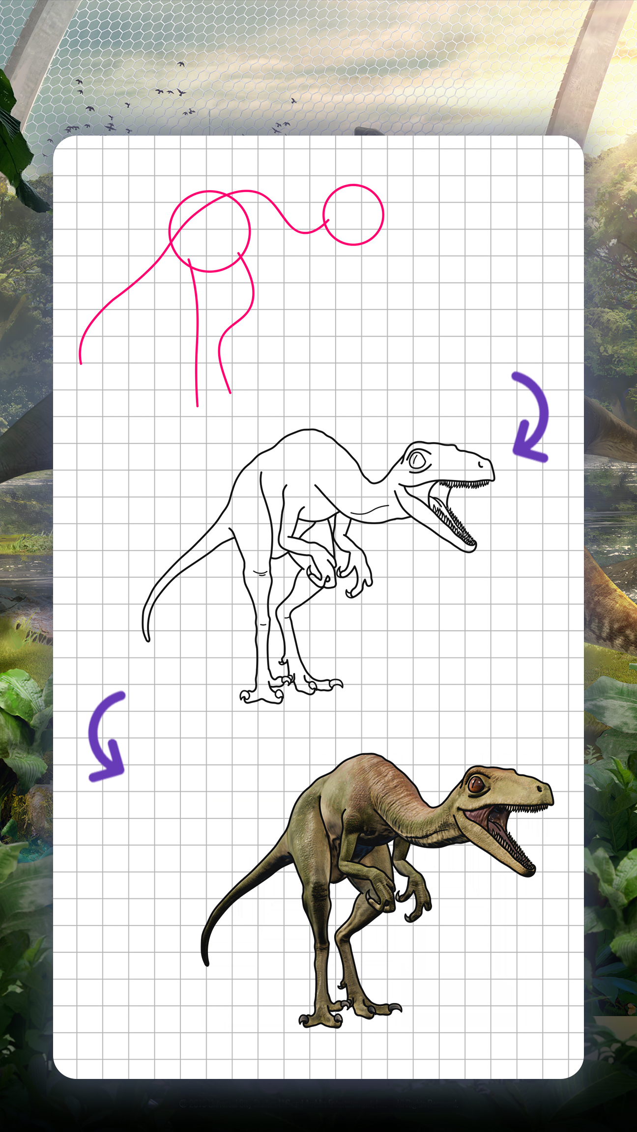 اسکرین شات 8 برنامه How to draw dinosaurs by steps