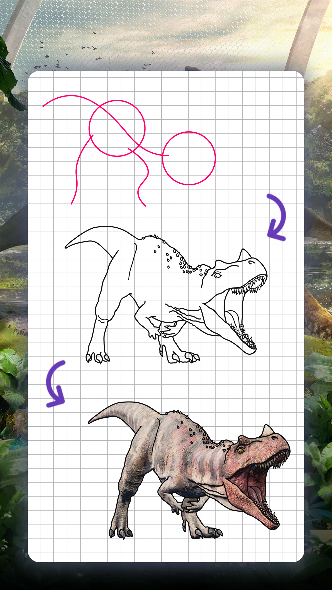 اسکرین شات 6 برنامه How to draw dinosaurs by steps