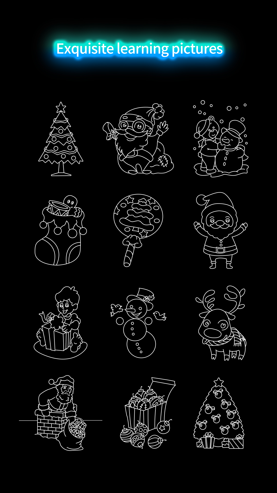 اسکرین شات 1 برنامه Draw Glow Christmas