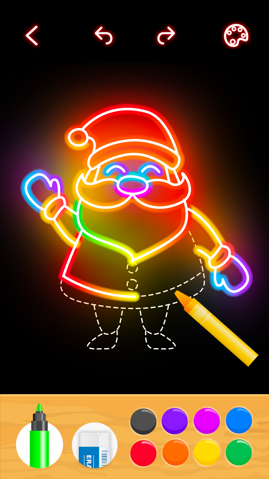 اسکرین شات 2 برنامه Draw Glow Christmas