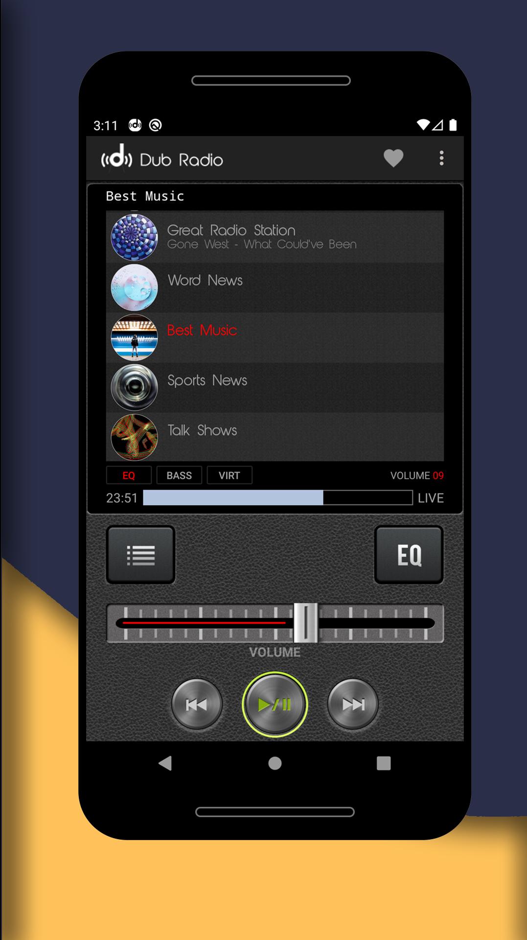 اسکرین شات 3 برنامه Dub Internet Radio FM AM
