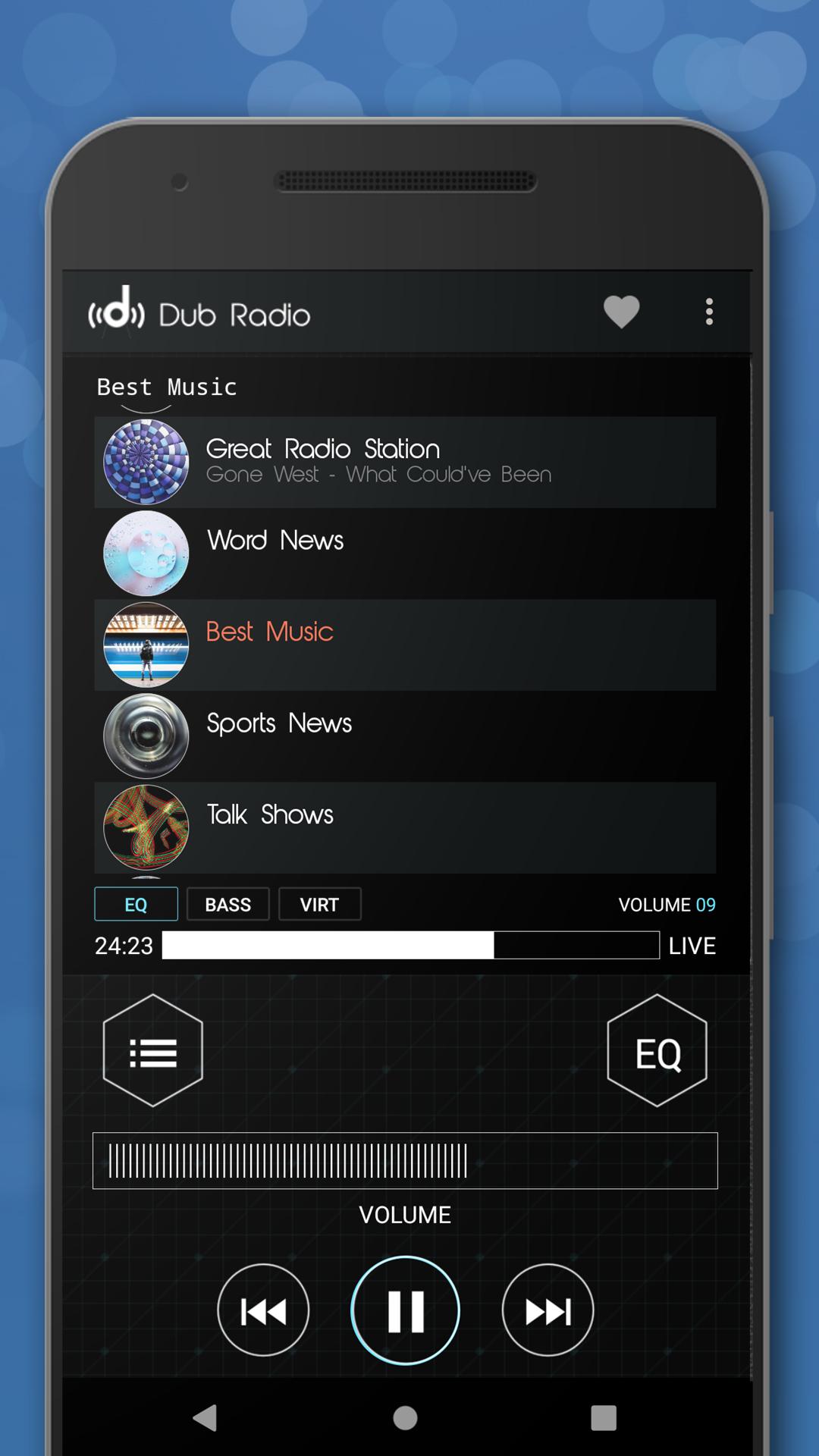 اسکرین شات 7 برنامه Dub Internet Radio FM AM