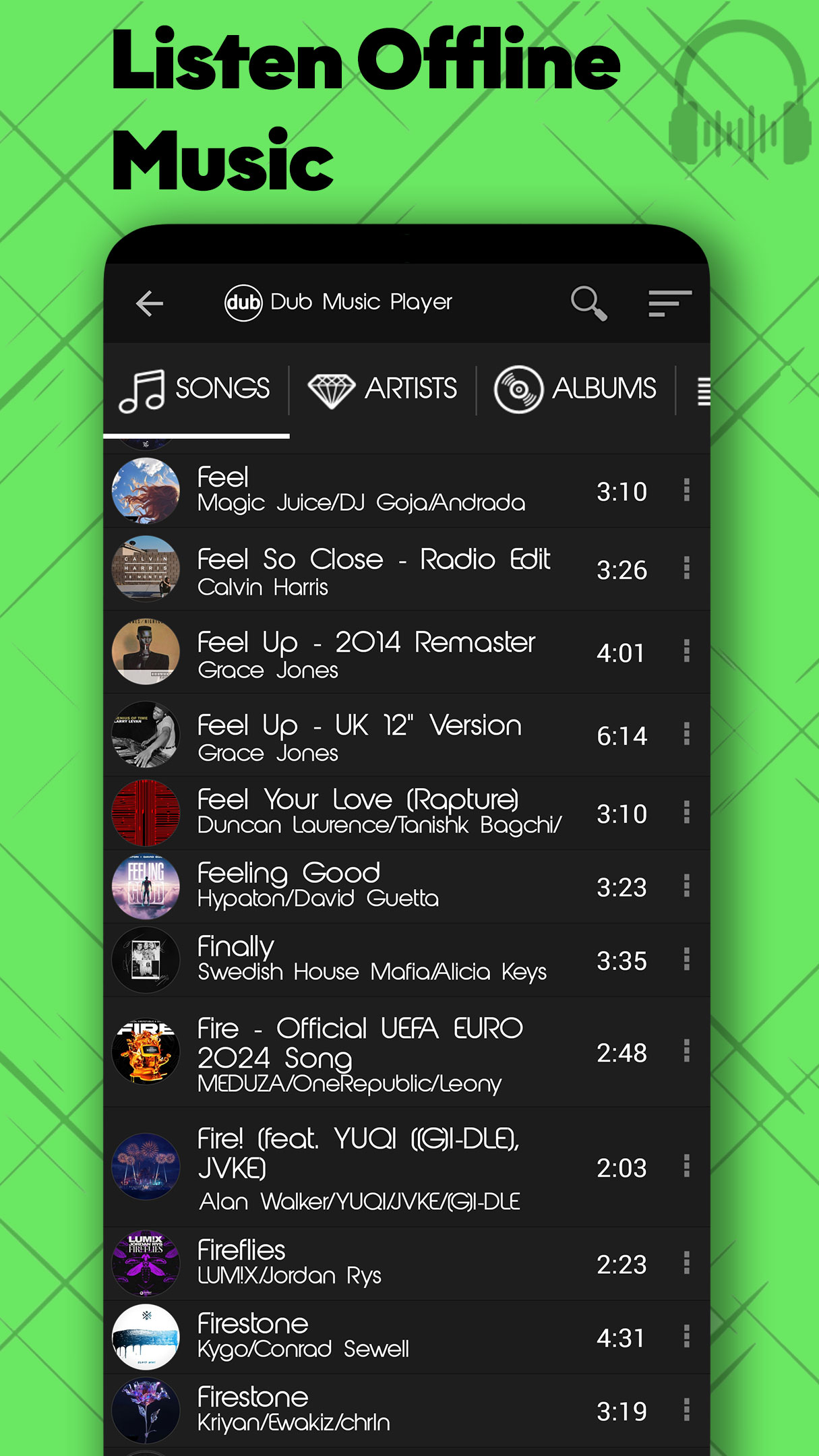 اسکرین شات 3 برنامه Dub Music Player - Mp3 Player