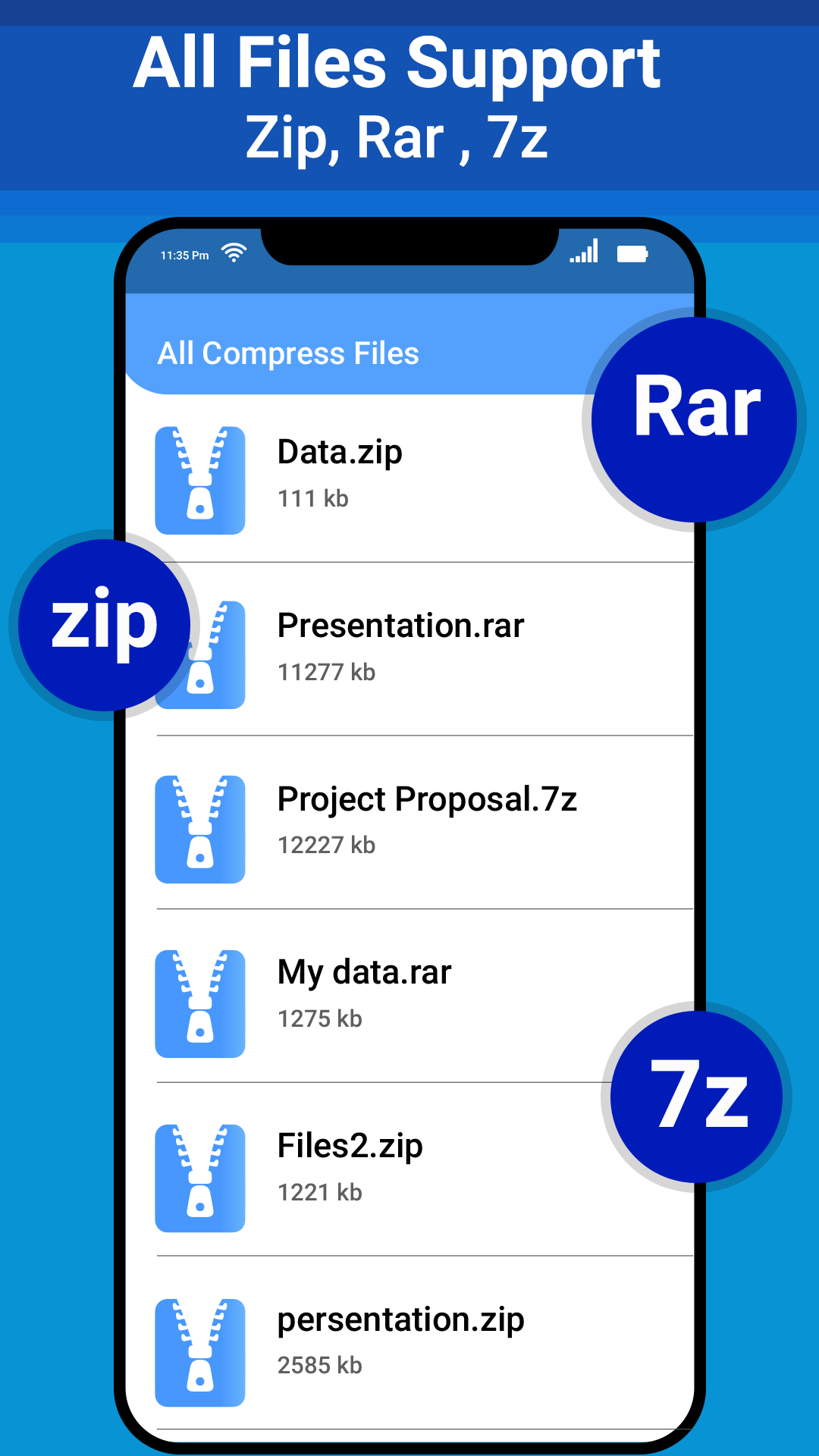 اسکرین شات 4 برنامه Zip File Reader-Unarchive tool