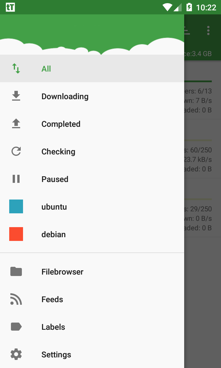 اسکرین شات 3 برنامه tTorrent Lite - Torrent Client