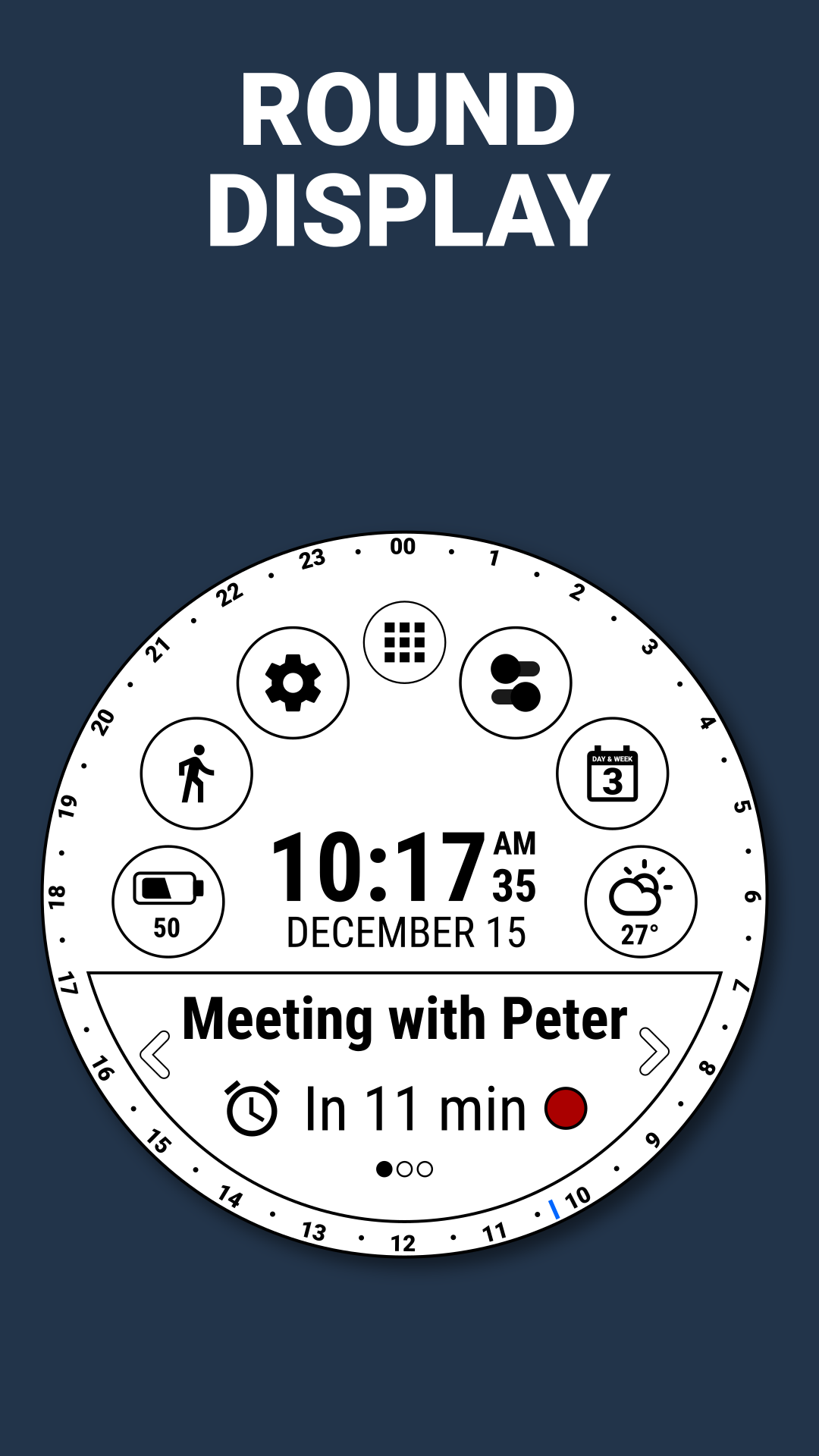 اسکرین شات 5 برنامه Calendar Watch Face