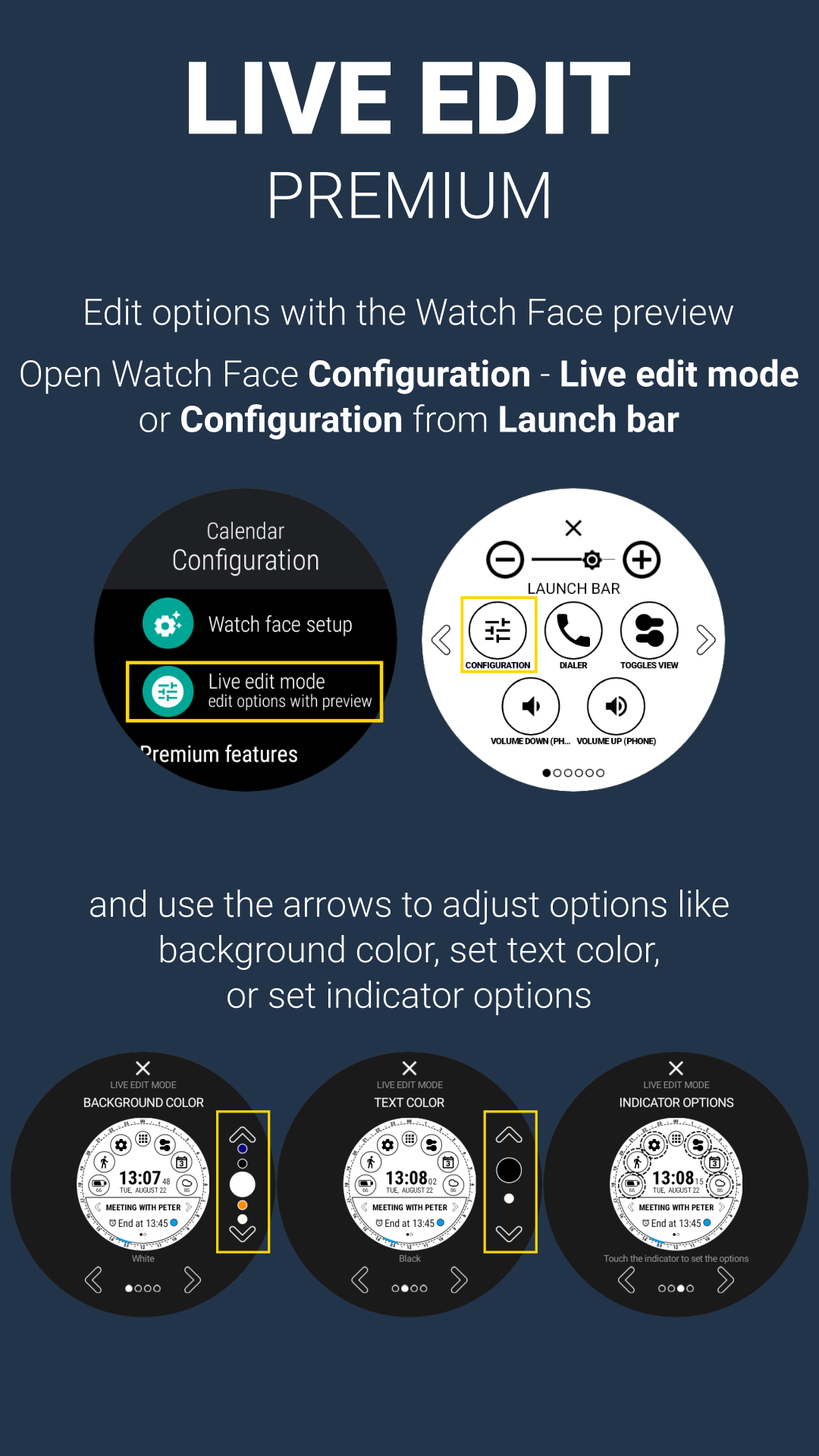 اسکرین شات 4 برنامه Calendar Watch Face