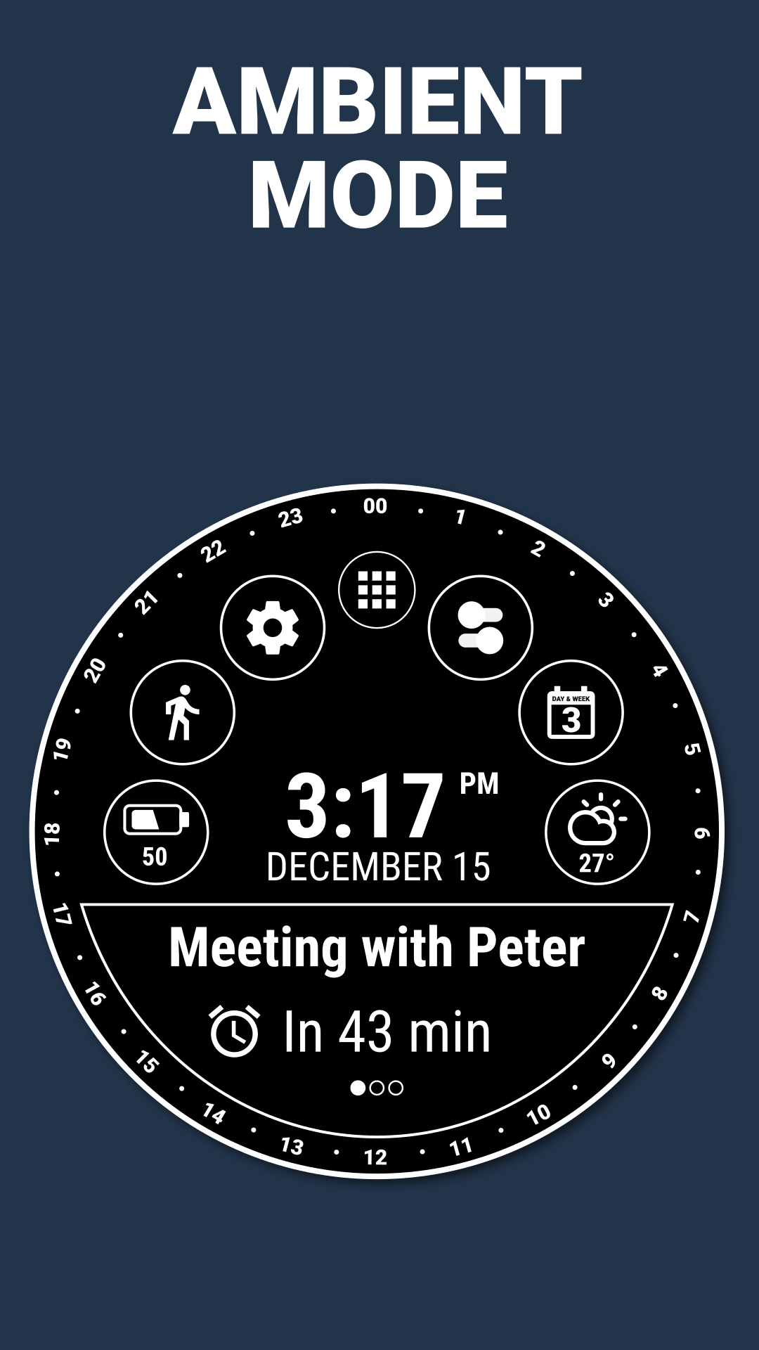 اسکرین شات 6 برنامه Calendar Watch Face