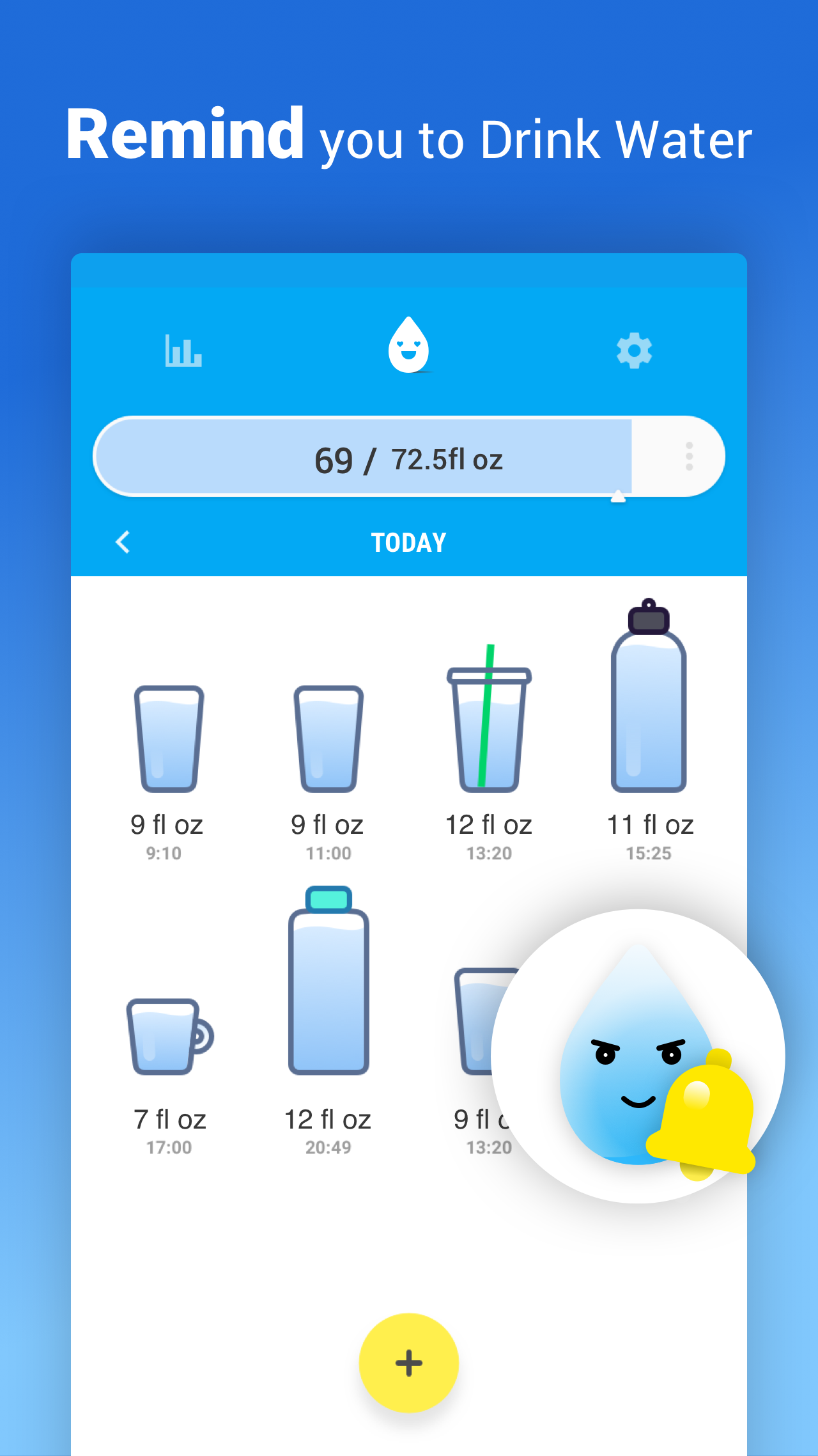 اسکرین شات 1 برنامه Drink Water Reminder