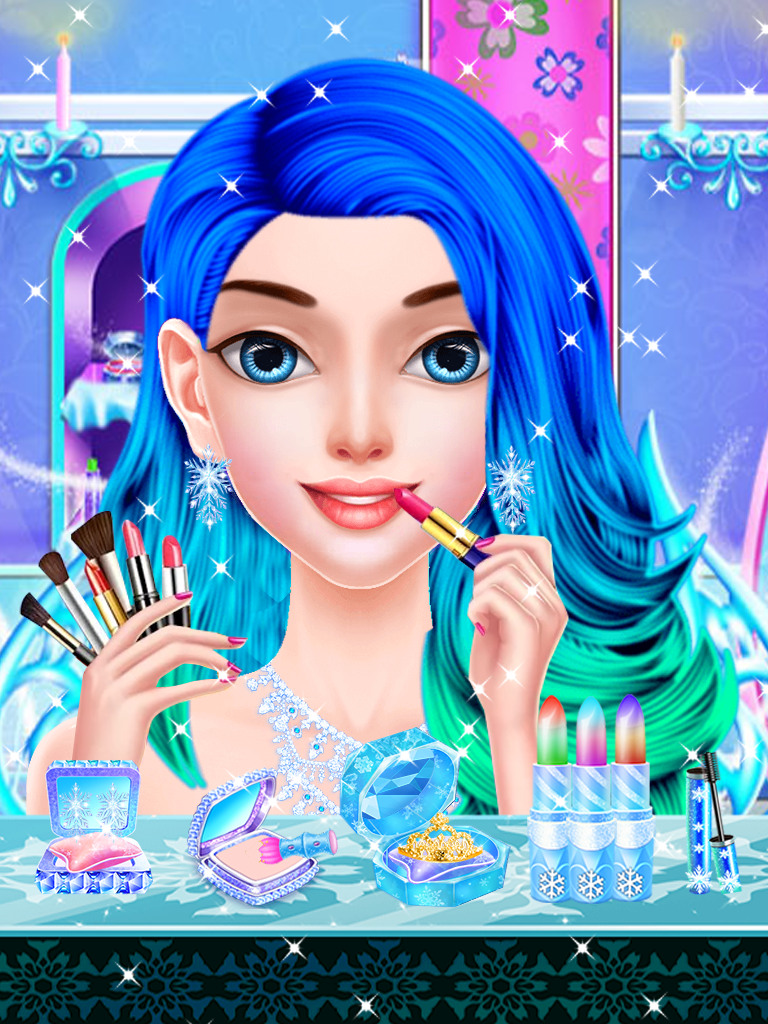 اسکرین شات 4 بازی Ice Queen Makeup Salon Games For Girls