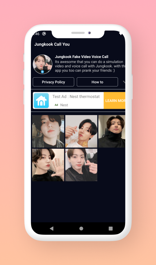 اسکرین شات 3 برنامه Jungkook Call You - Fake Call