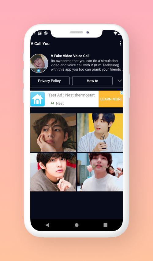 اسکرین شات 3 برنامه V Call You - Fake BTS Call