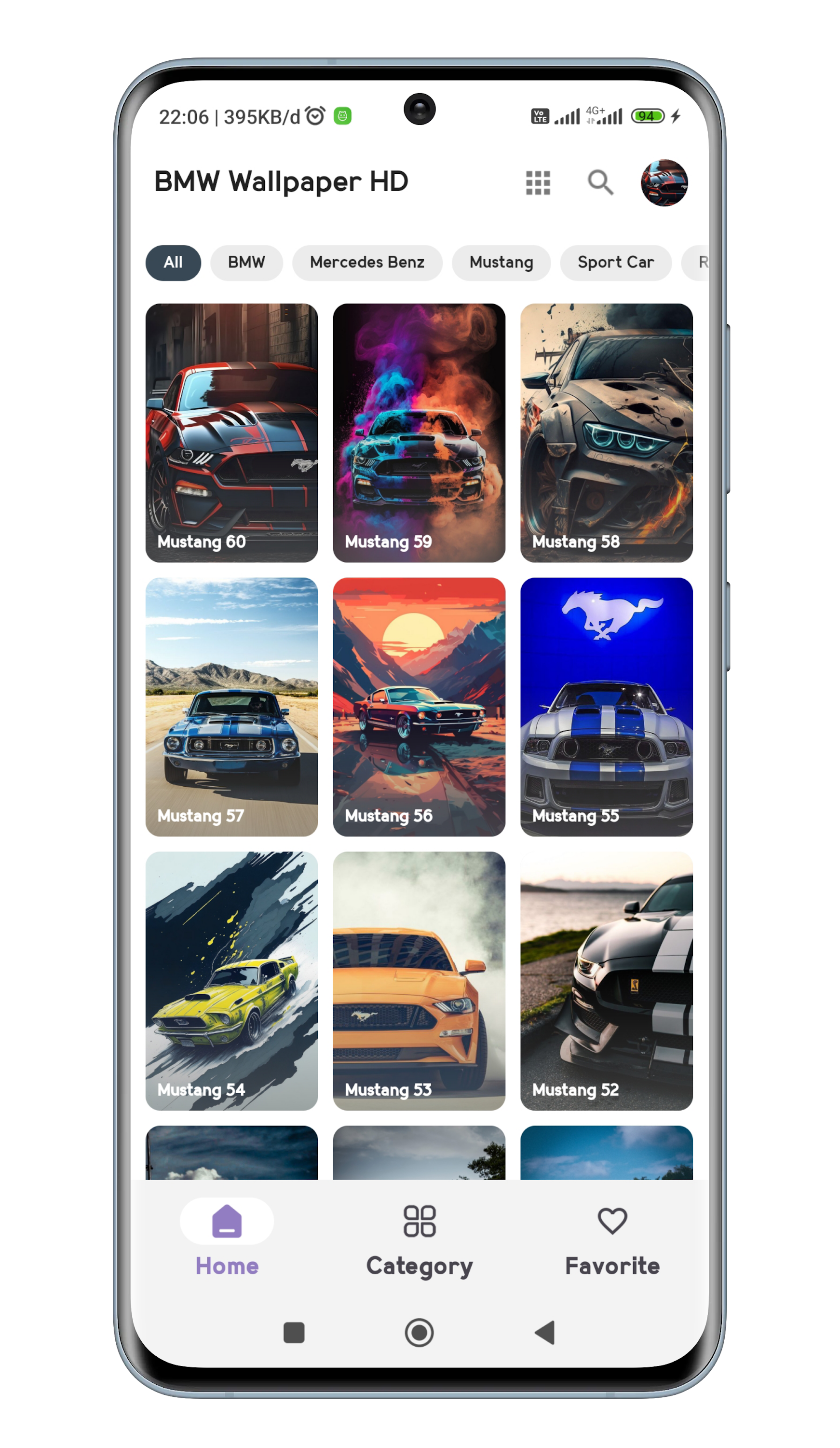 اسکرین شات 1 برنامه Cars Wallpaper HD