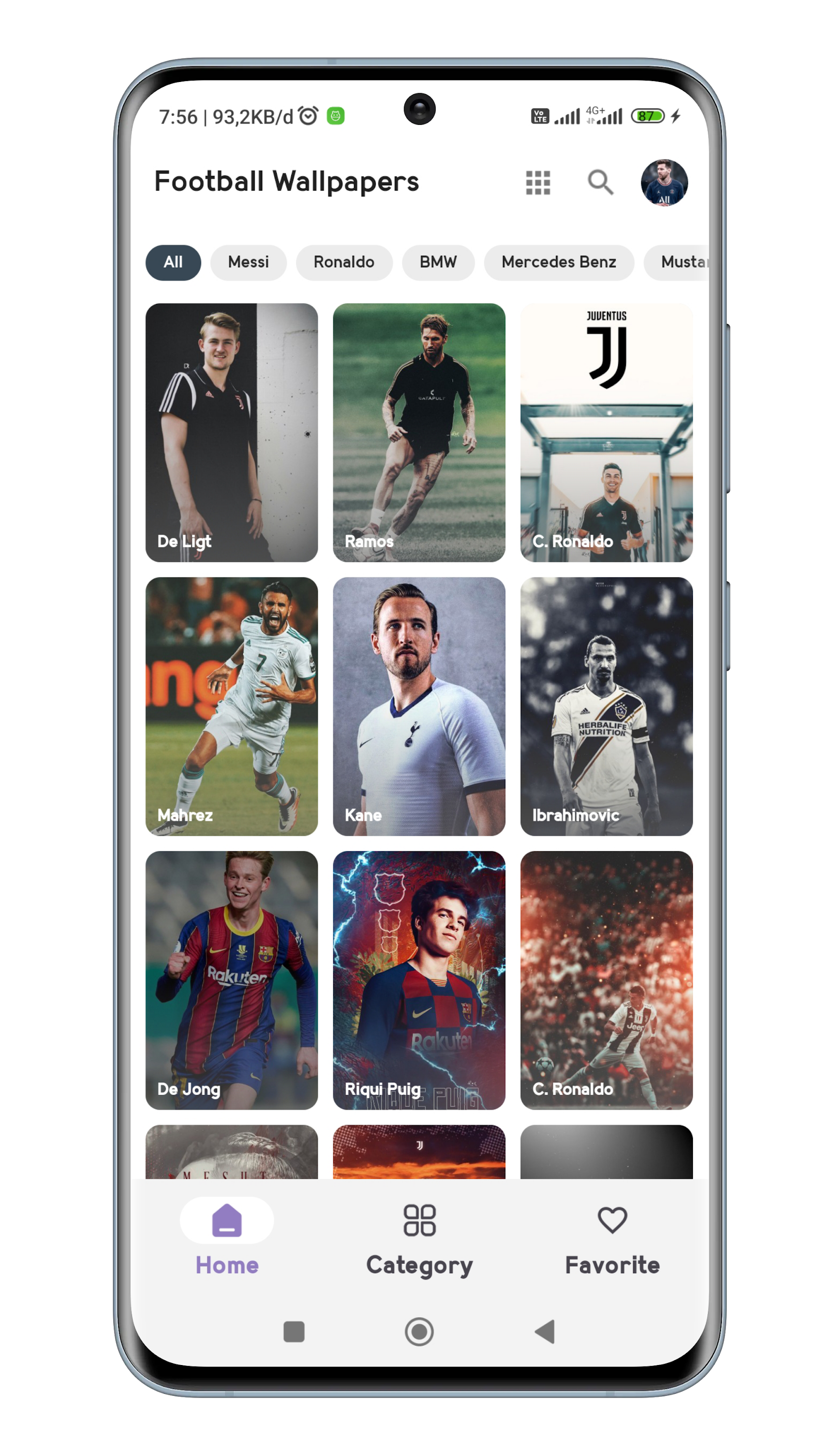 اسکرین شات 1 برنامه Football Wallpaper 4K