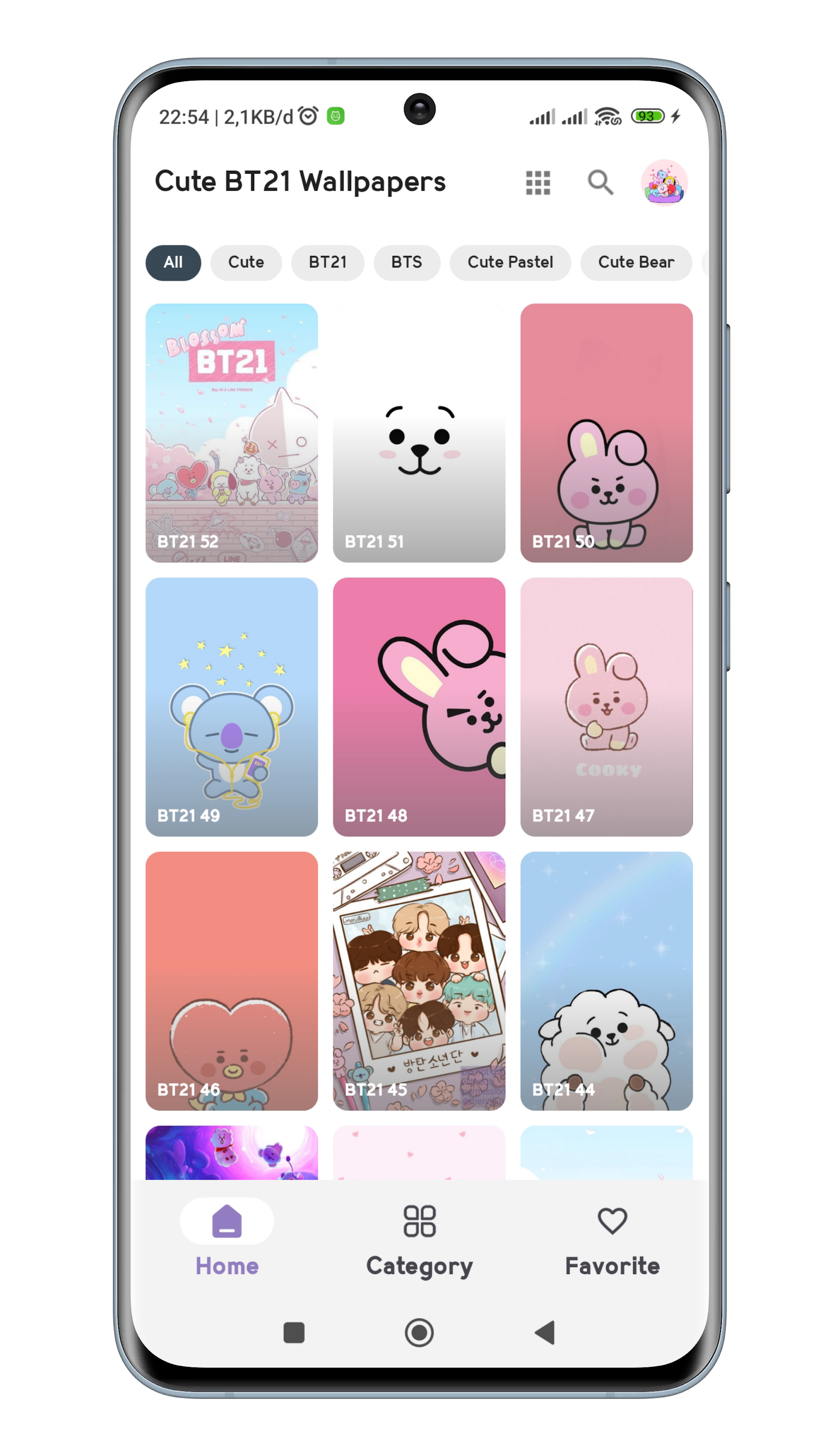 اسکرین شات 1 برنامه Cute BT21 Wallpaper 4K