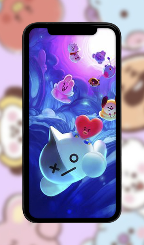 اسکرین شات 6 برنامه Cute BT21 Wallpaper Full HD