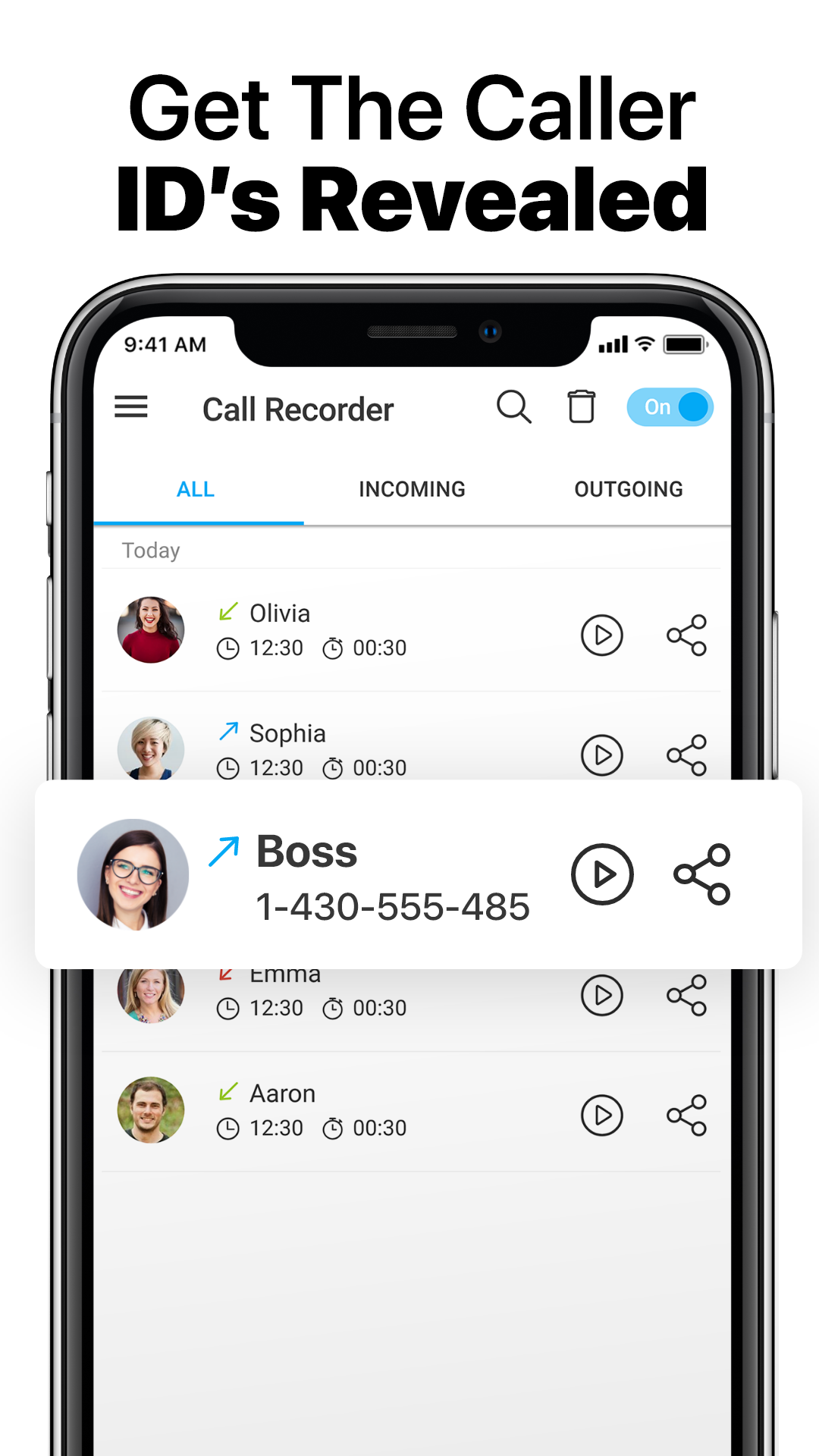 اسکرین شات 2 برنامه Call Recorder Automatic